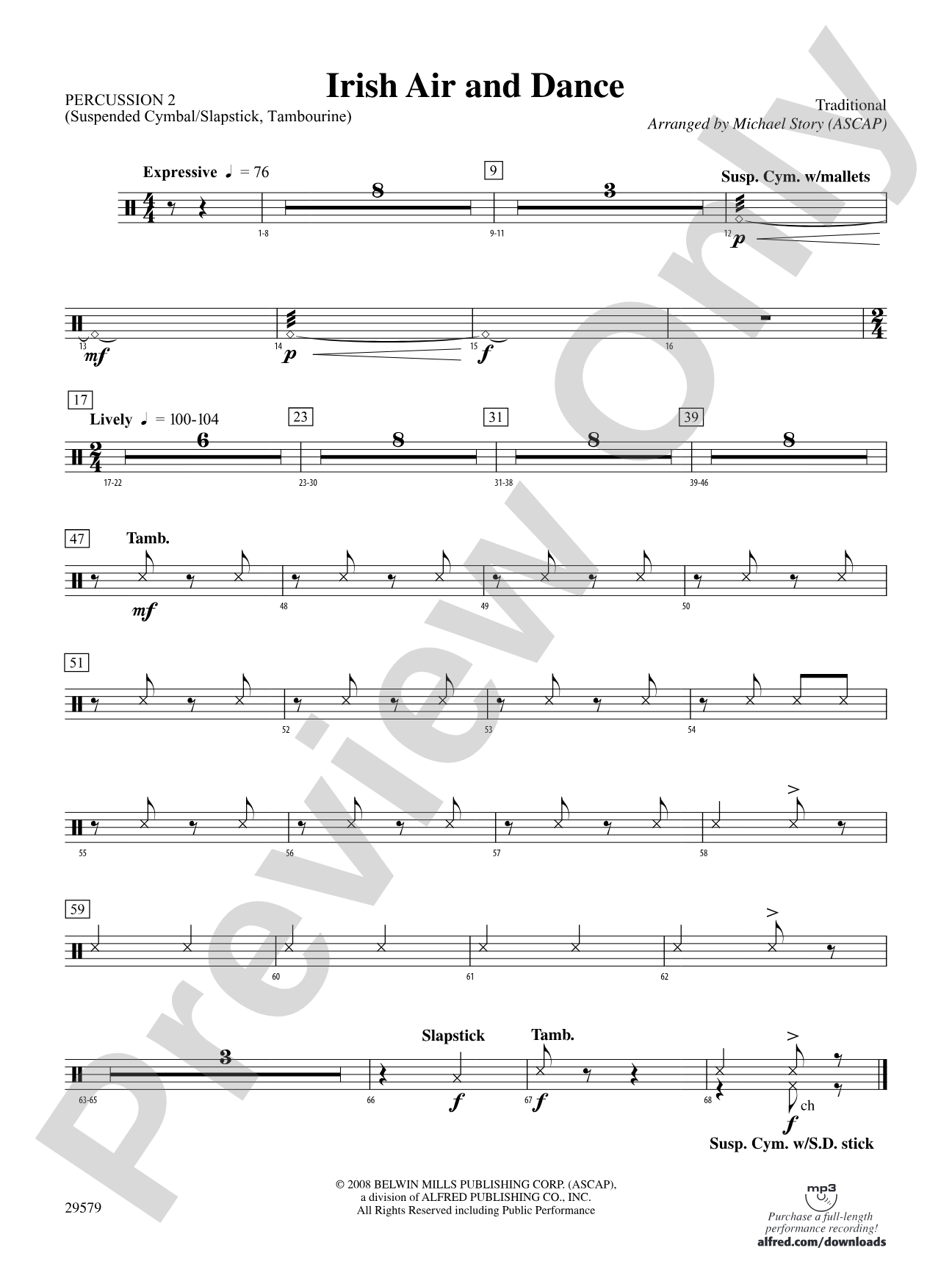 Irish Air and Dance: 2nd Percussion