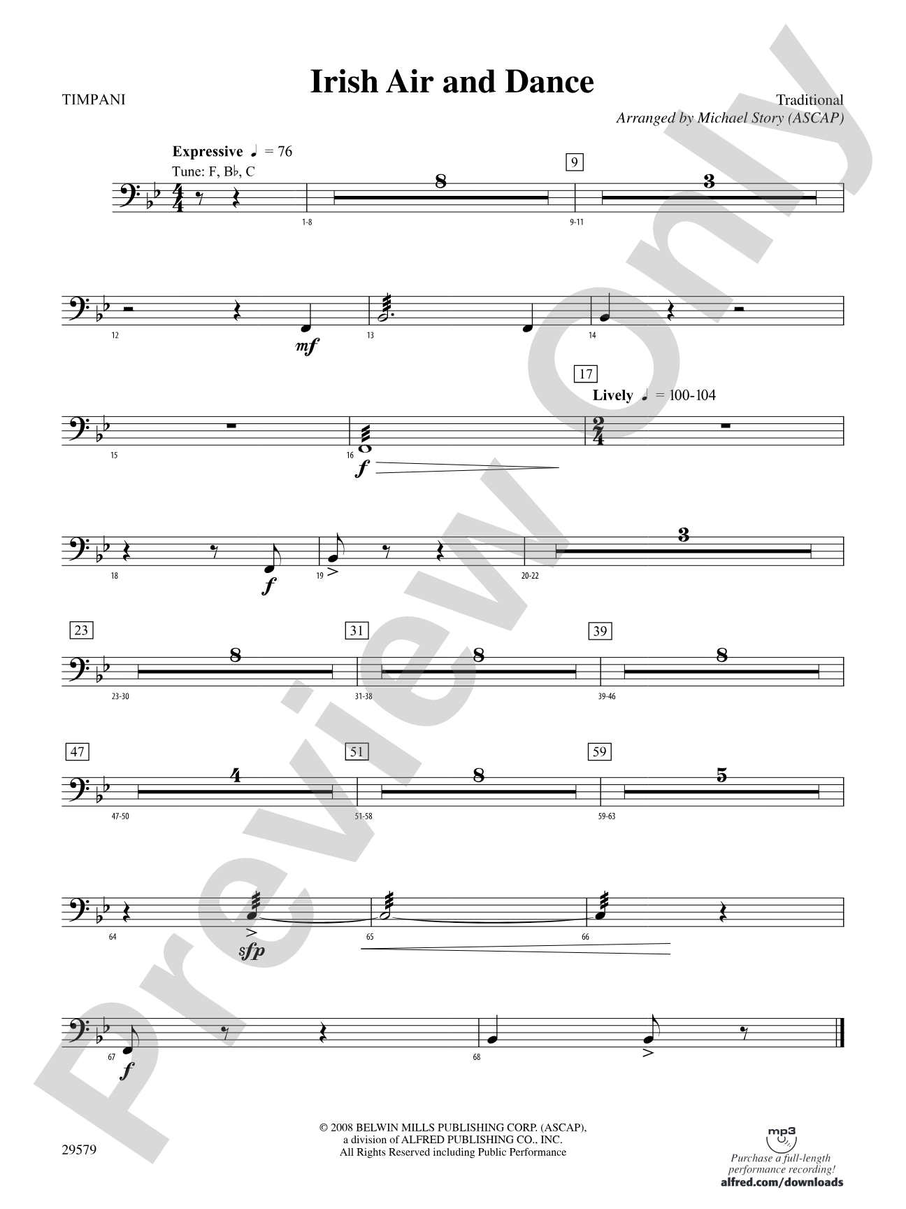 Irish Air and Dance: Timpani