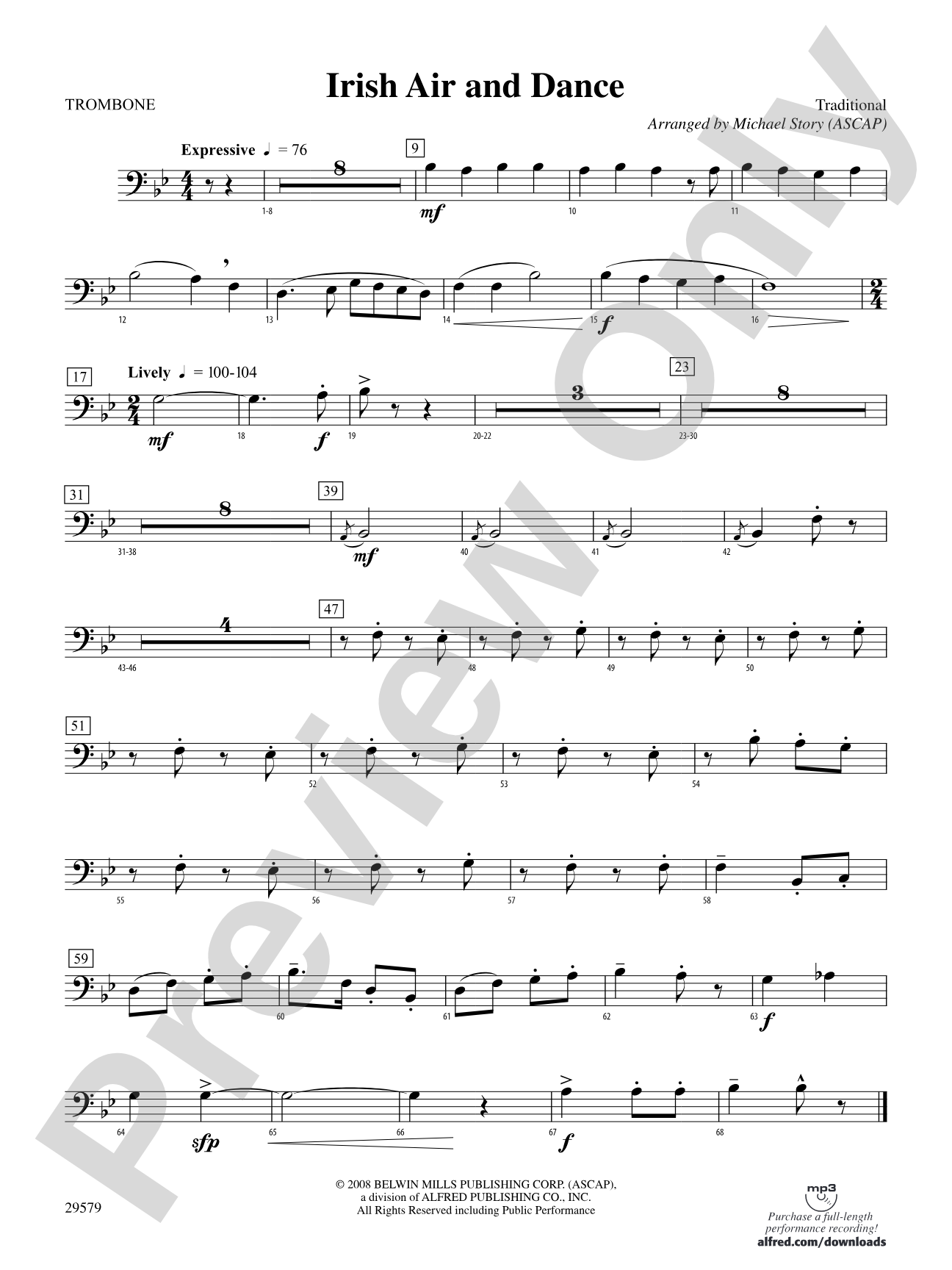 Irish Air and Dance: 1st Trombone