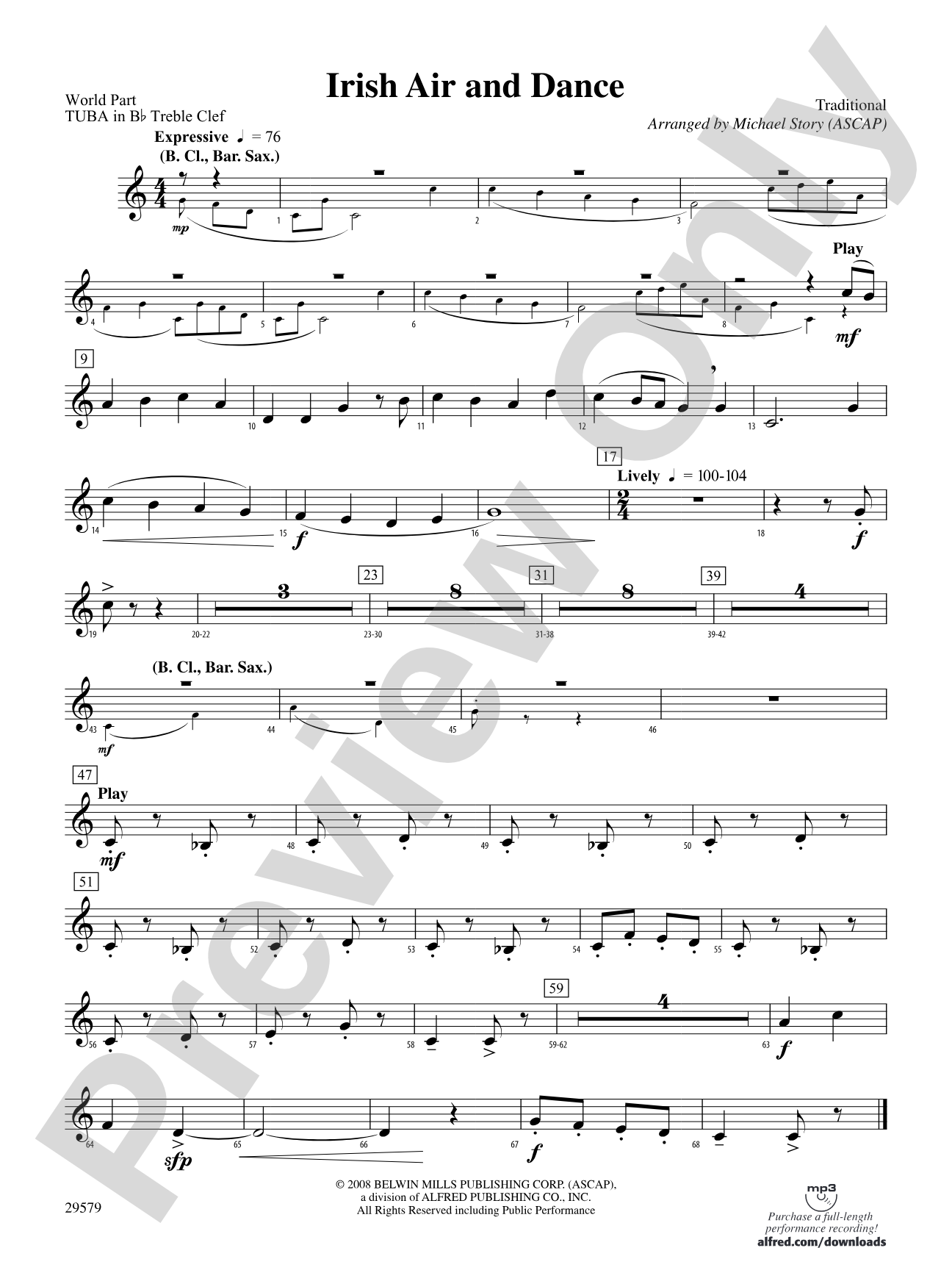 Irish Air and Dance: (wp) B-flat Tuba T.C.