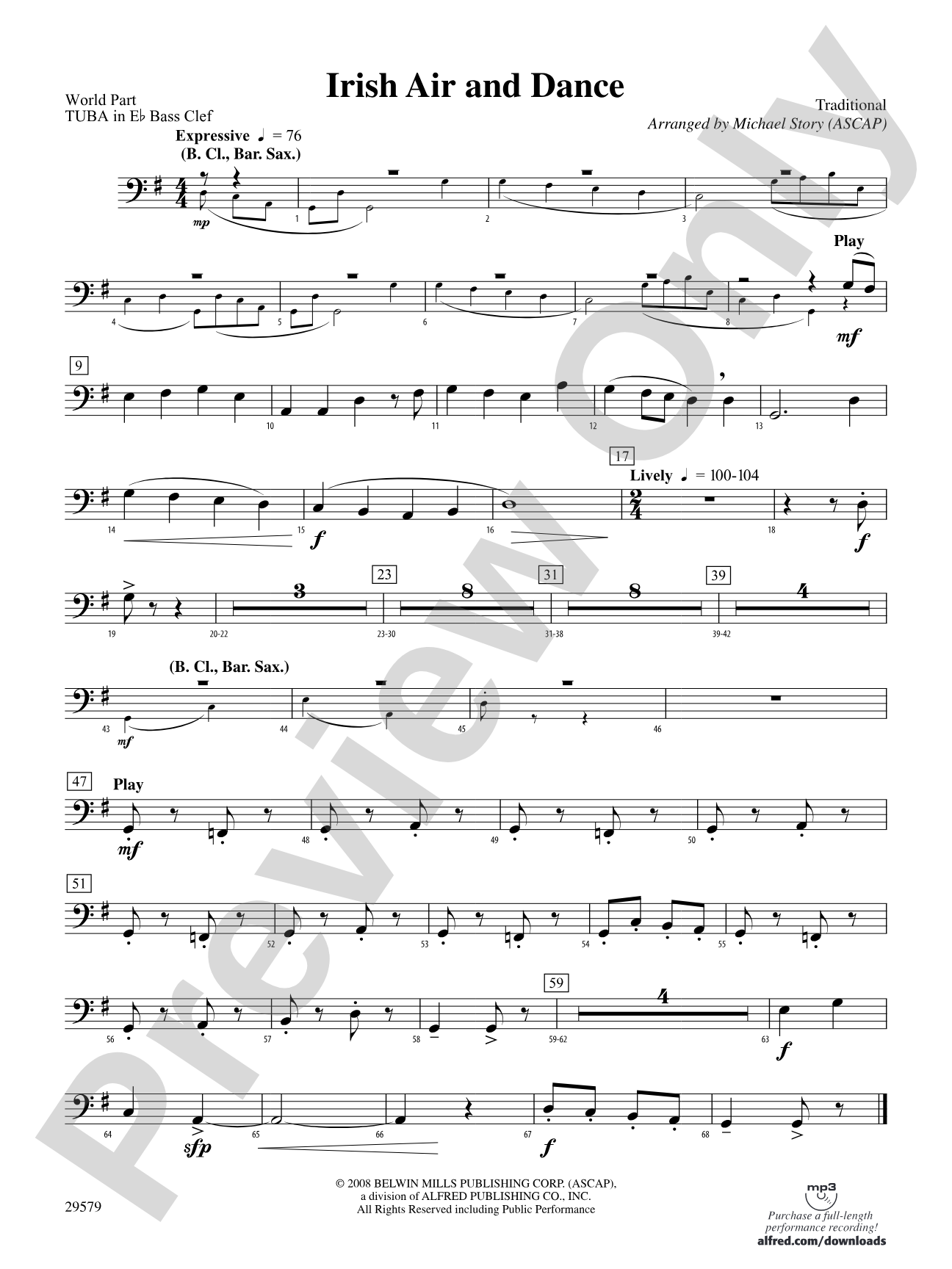 Irish Air and Dance: (wp) E-flat Tuba B.C.