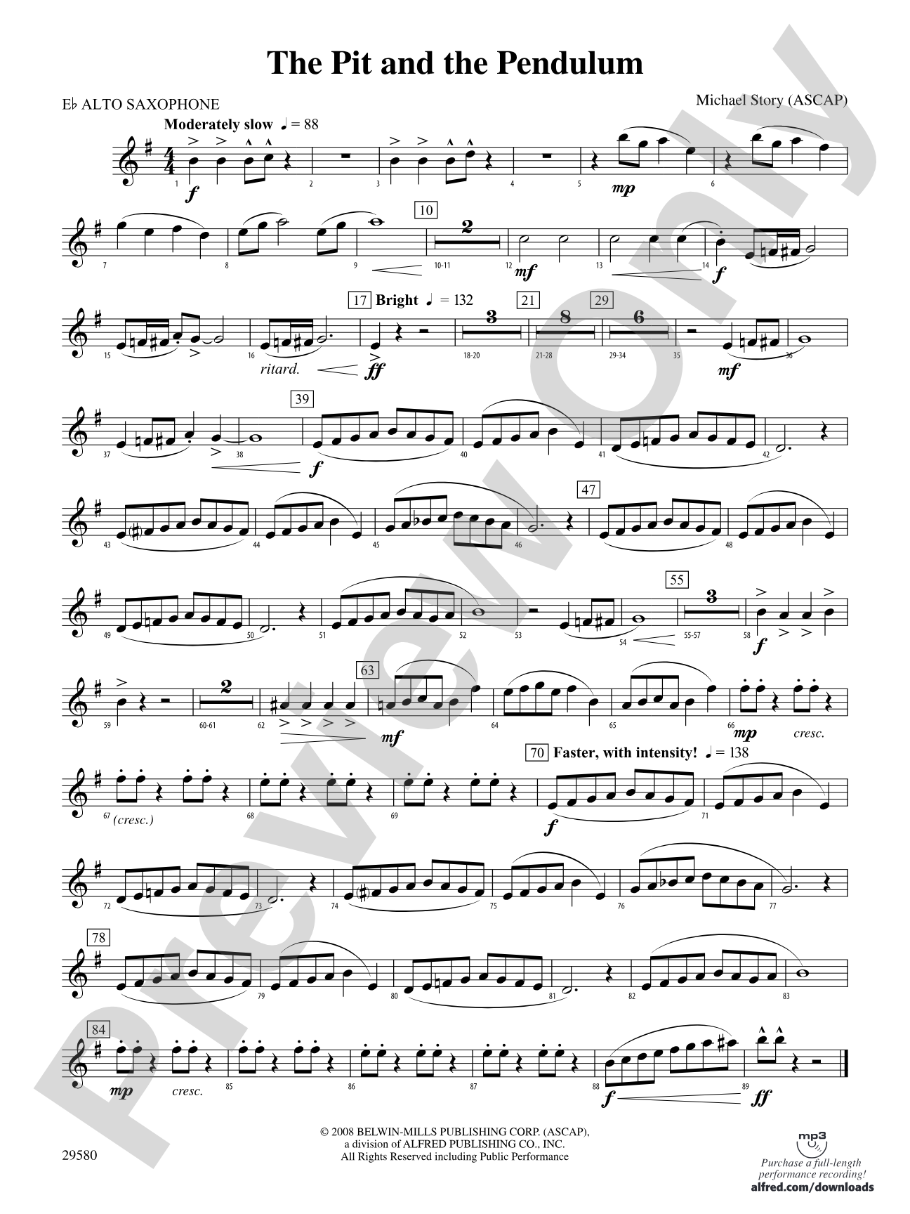 The Pit and the Pendulum: E-flat Alto Saxophone