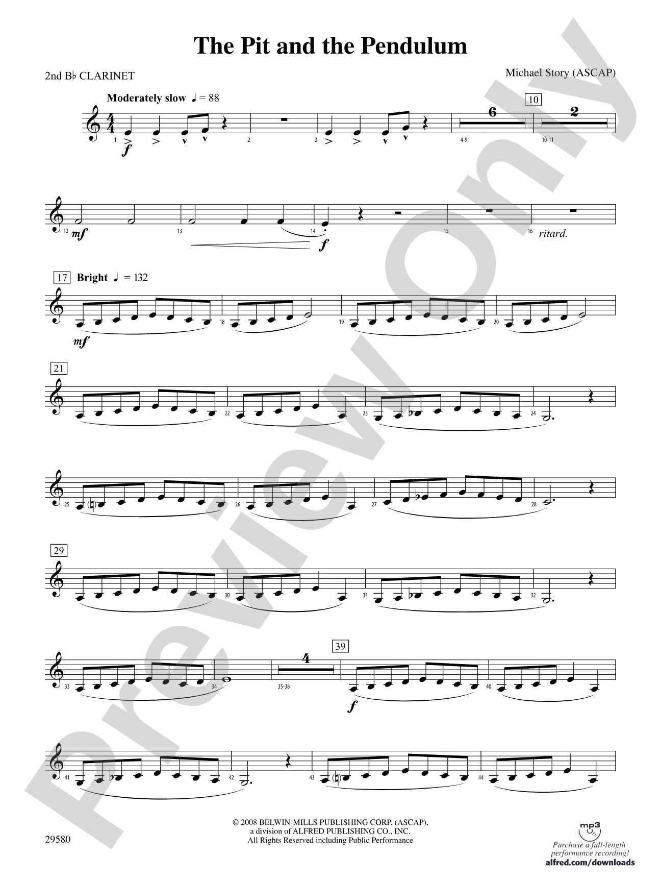 The Pit and the Pendulum: 2nd B-flat Clarinet