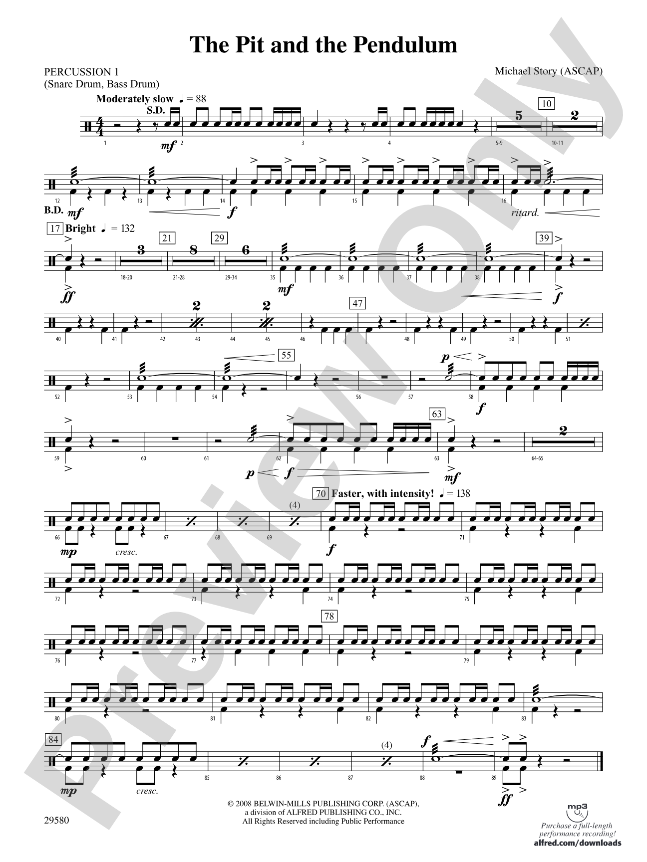 The Pit and the Pendulum: 1st Percussion