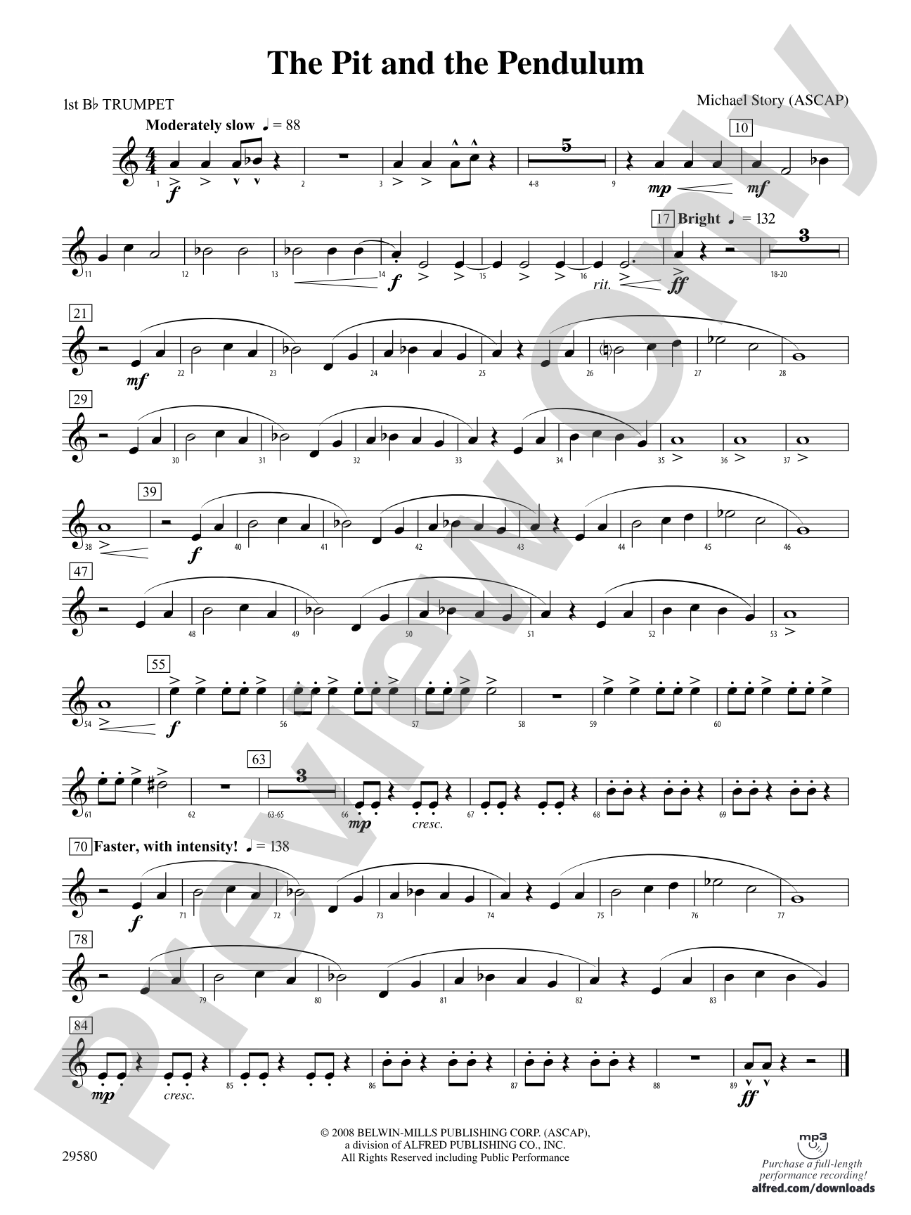 The Pit and the Pendulum: 1st B-flat Trumpet