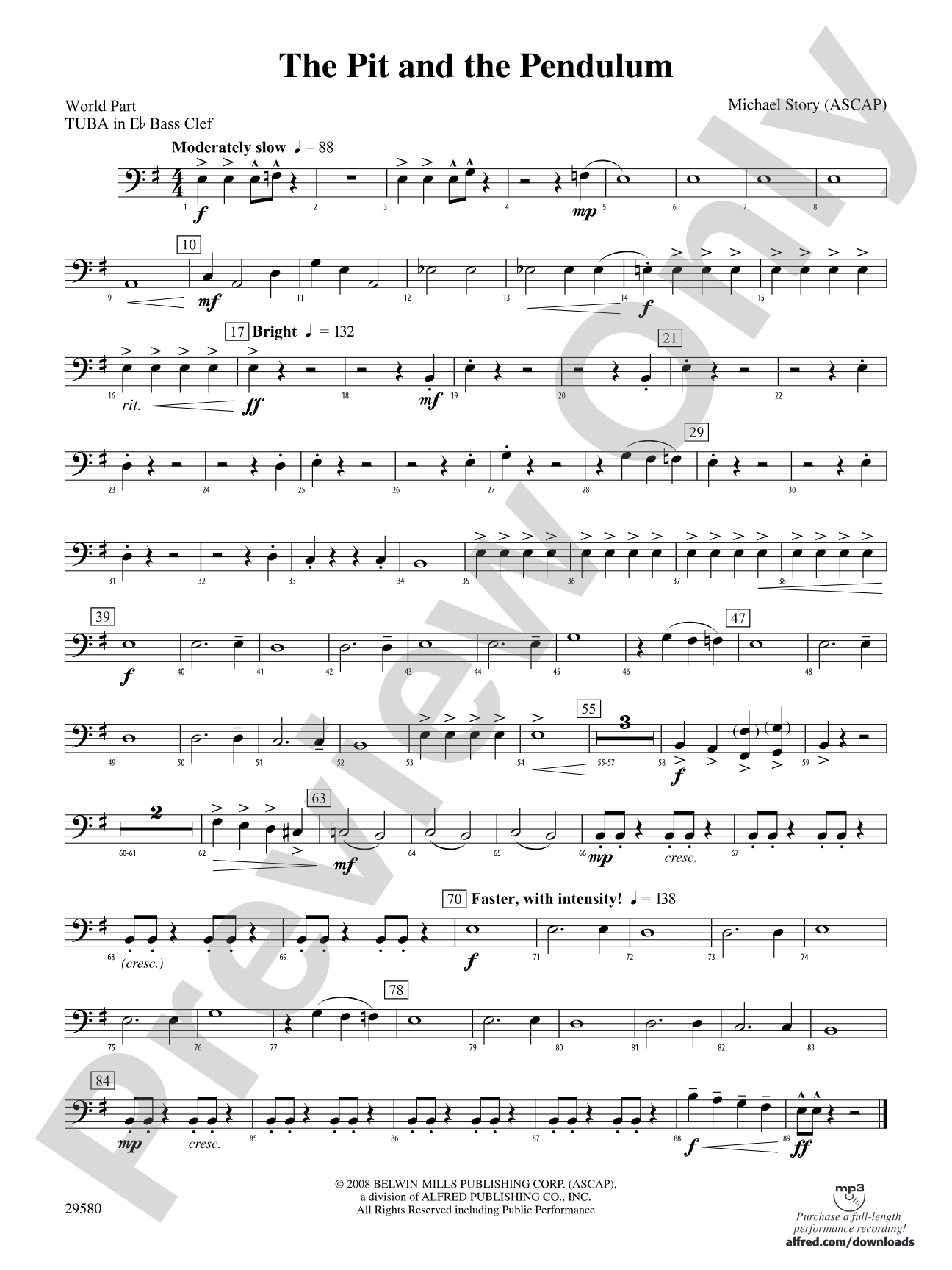 The Pit and the Pendulum: (wp) E-flat Tuba B.C.