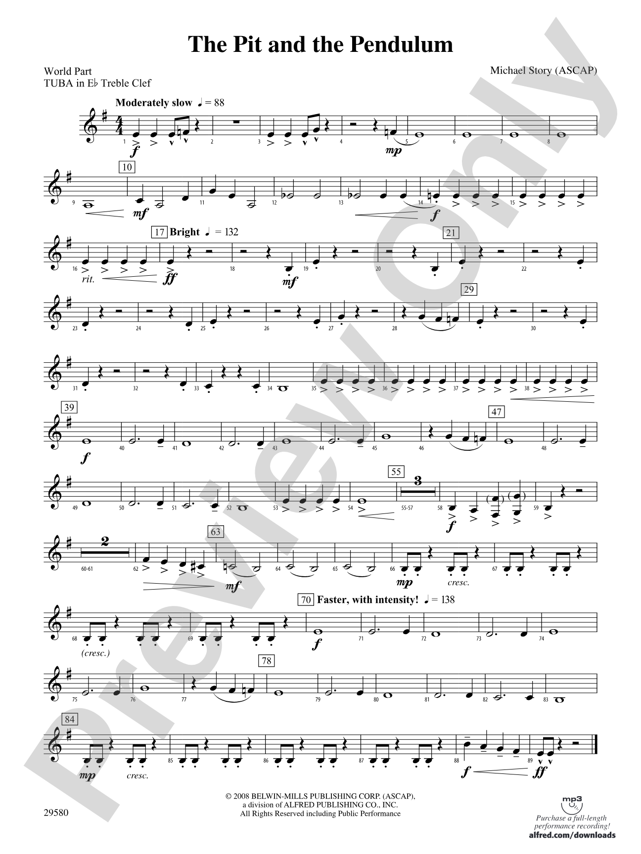 The Pit and the Pendulum: (wp) E-flat Tuba T.C.