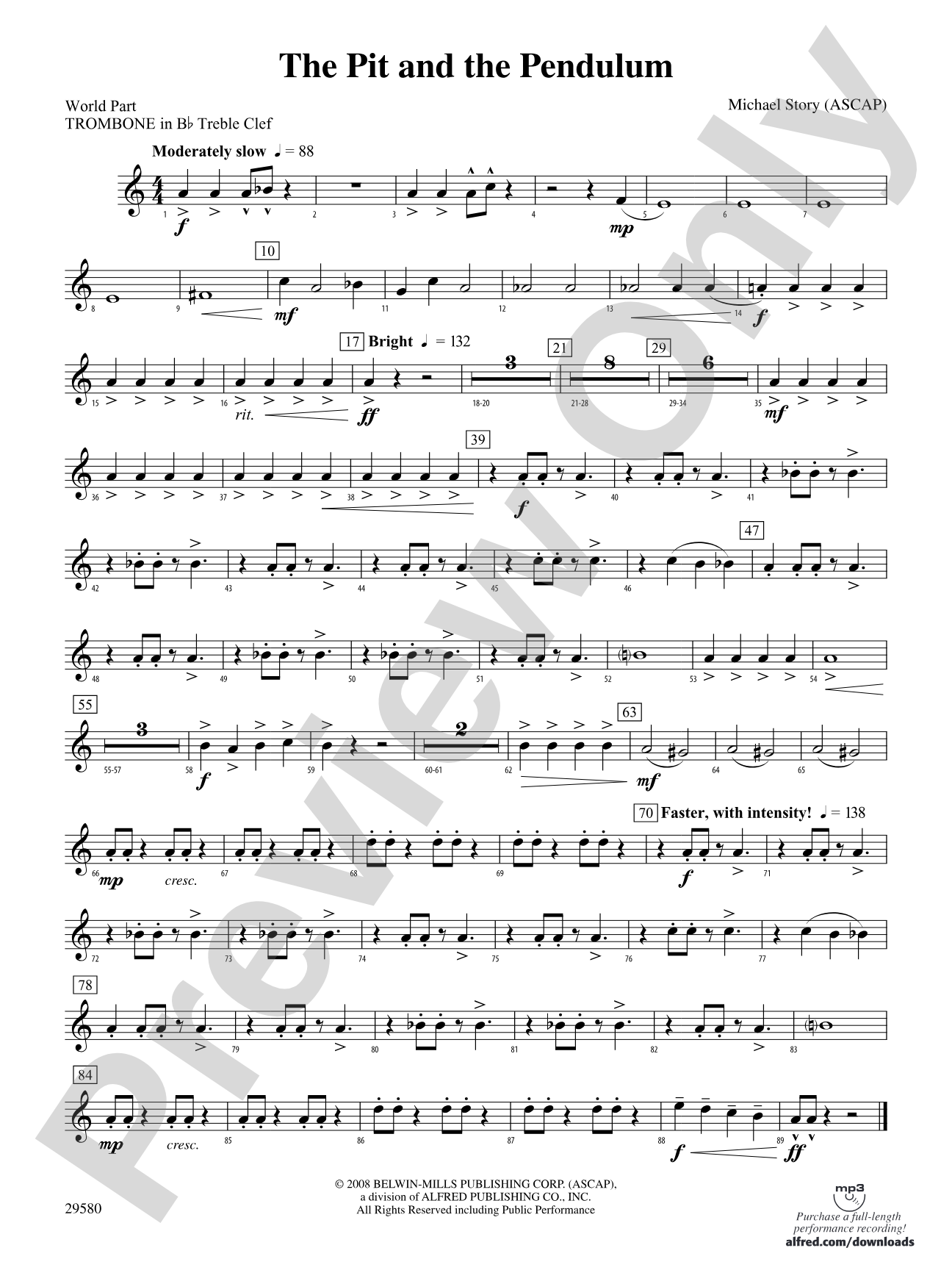 The Pit and the Pendulum: (wp) 1st B-flat Trombone T.C.