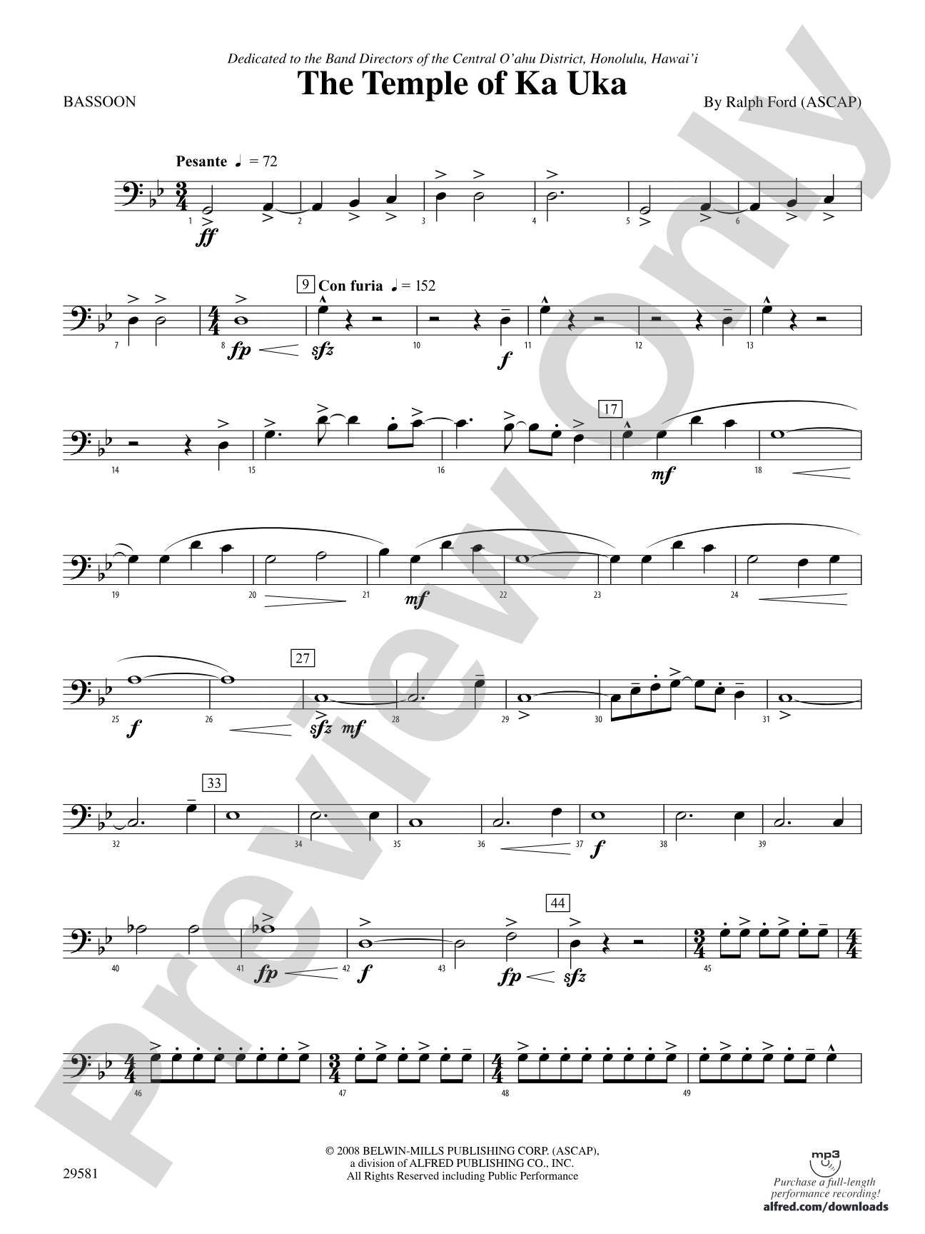 The Temple of Ka Uka: Bassoon