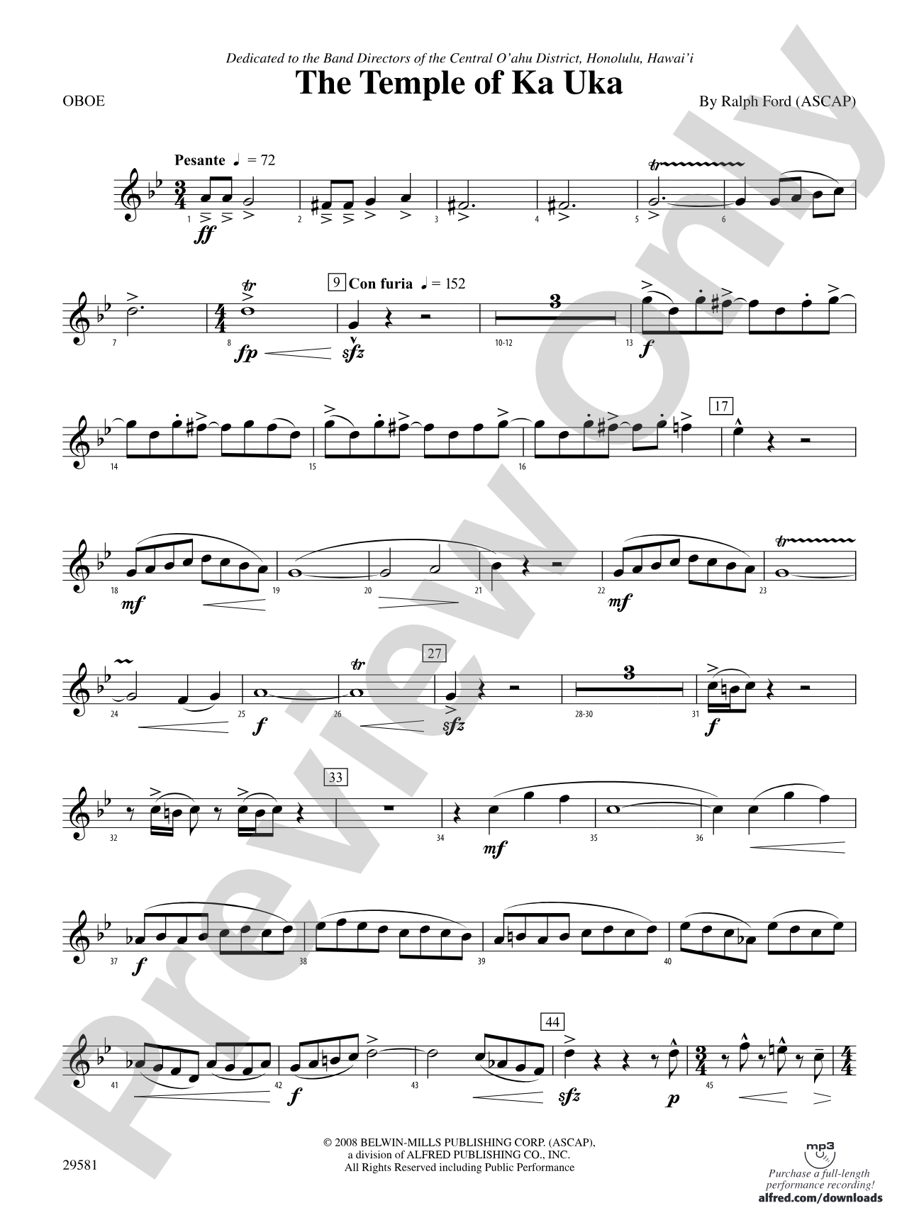 The Temple of Ka Uka: Oboe