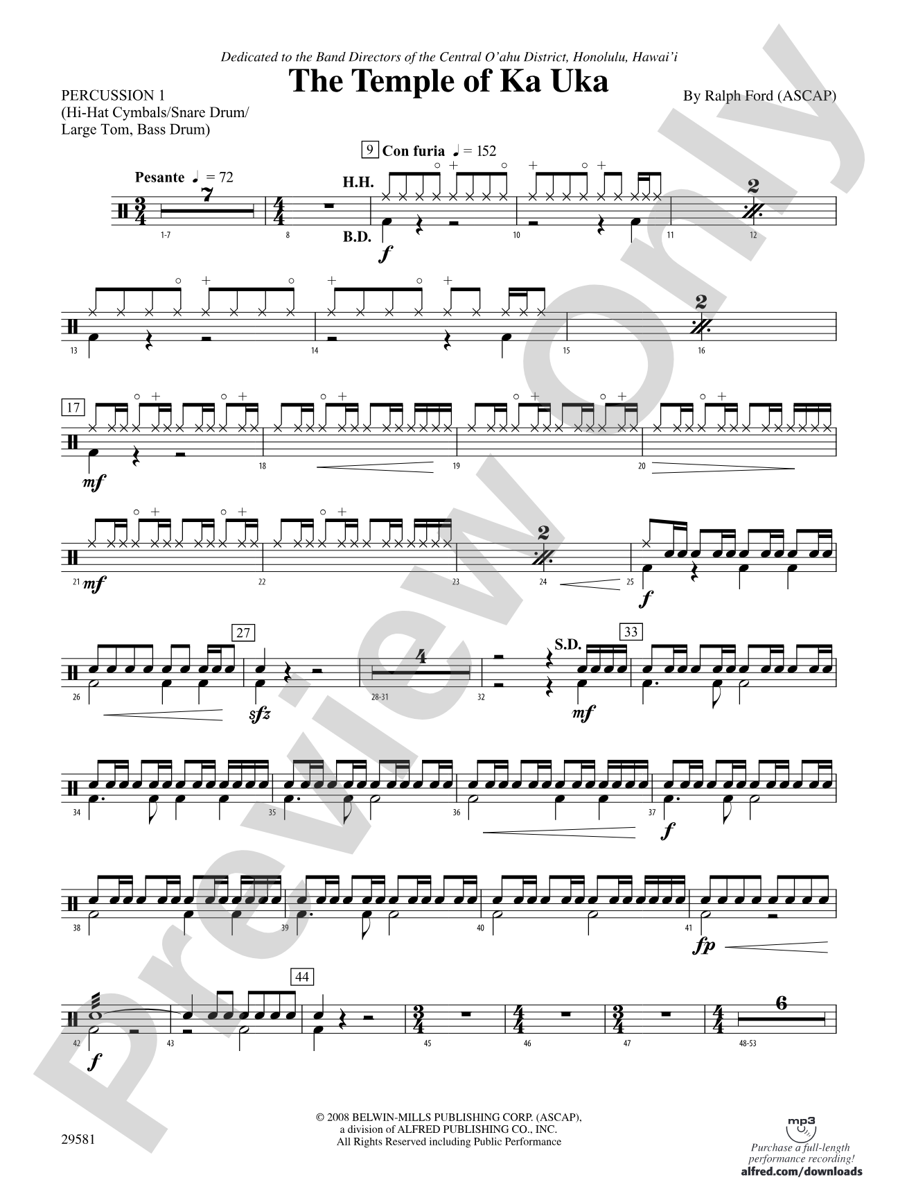 The Temple of Ka Uka: 1st Percussion
