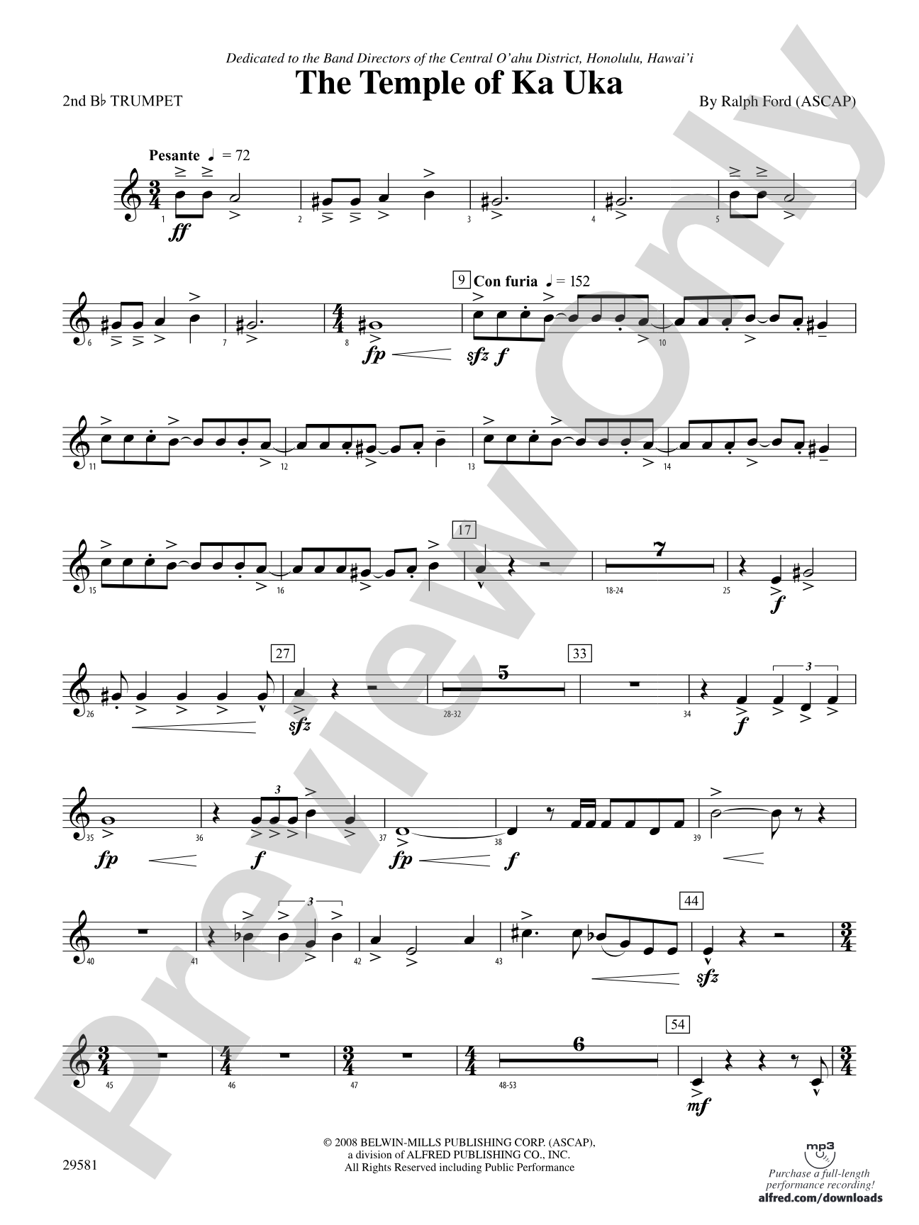 The Temple of Ka Uka: 2nd B-flat Trumpet