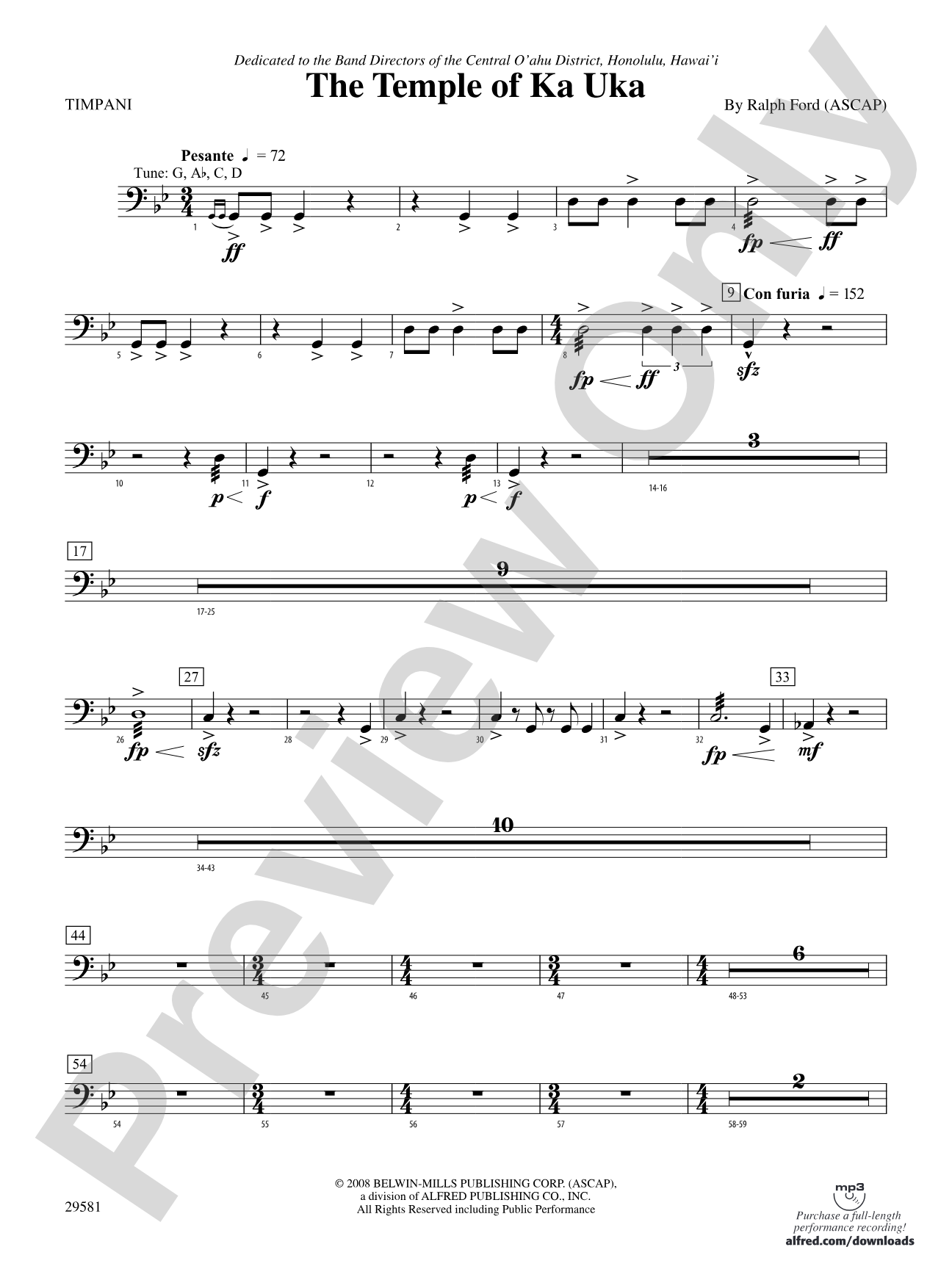 The Temple of Ka Uka: Timpani