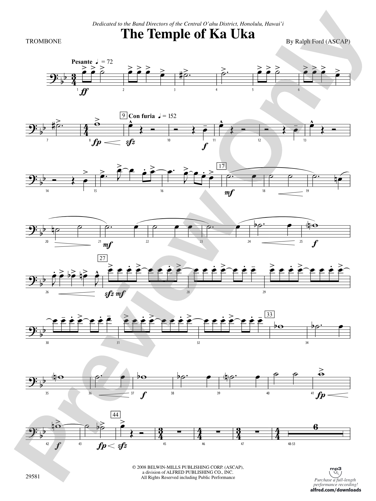 The Temple of Ka Uka: 1st Trombone