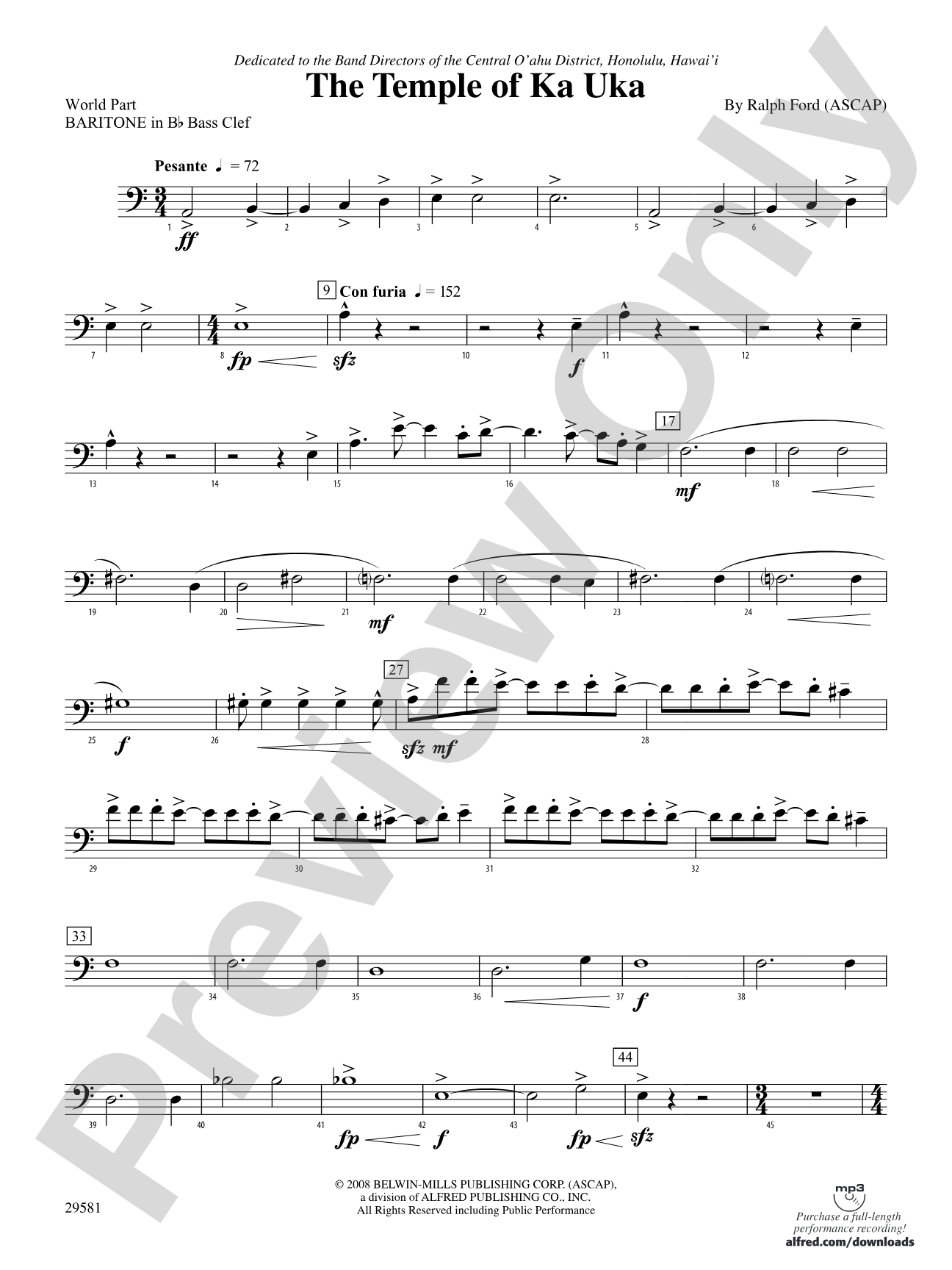 The Temple of Ka Uka: (wp) B-flat Baritone B.C.