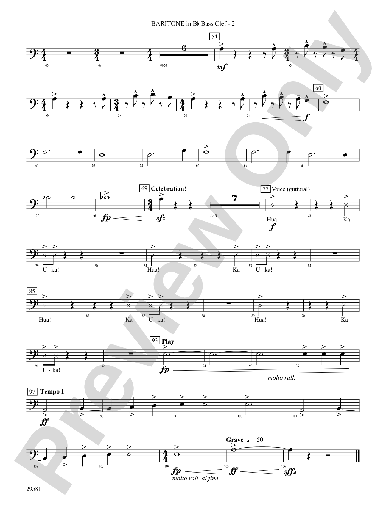 The Temple of Ka Uka: (wp) B-flat Baritone B.C.