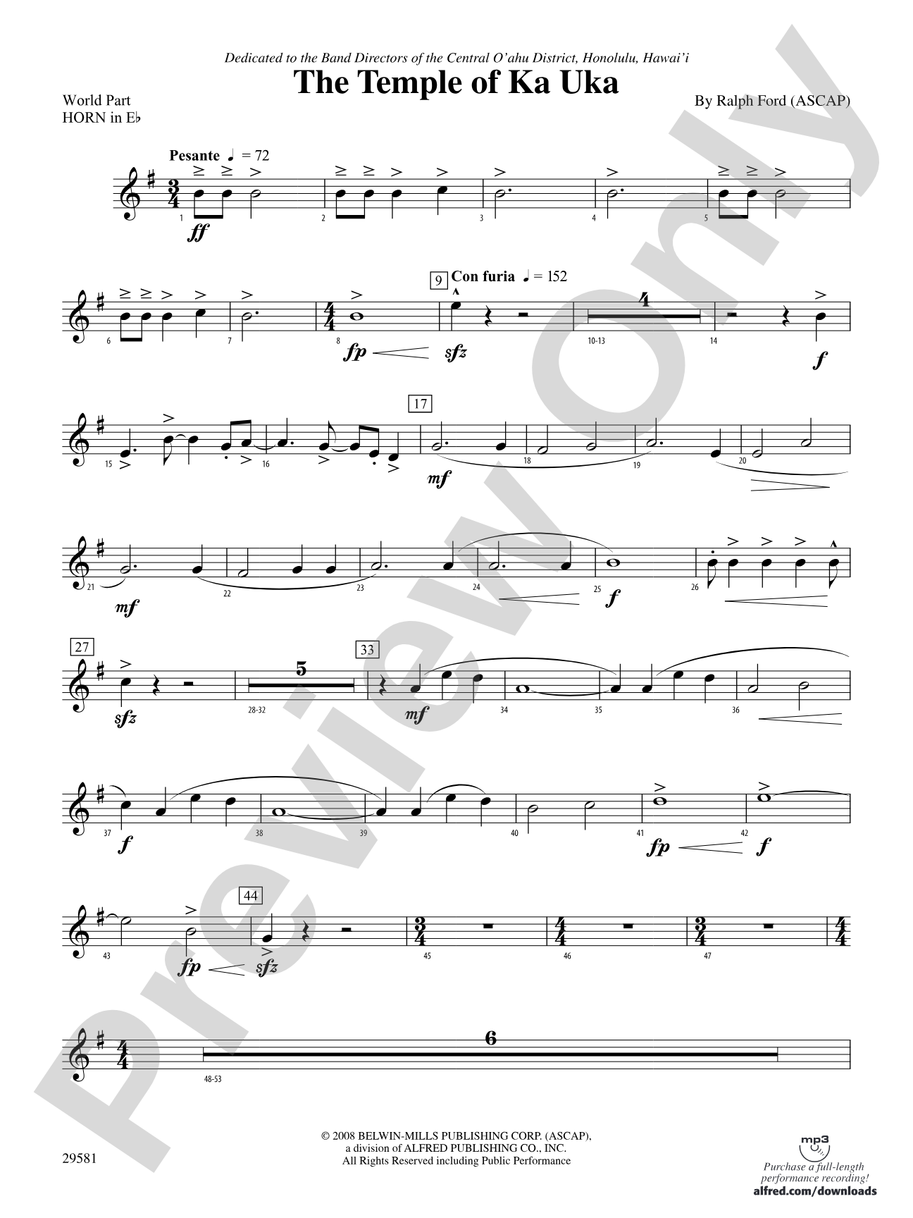 The Temple of Ka Uka: (wp) 1st Horn in E-flat