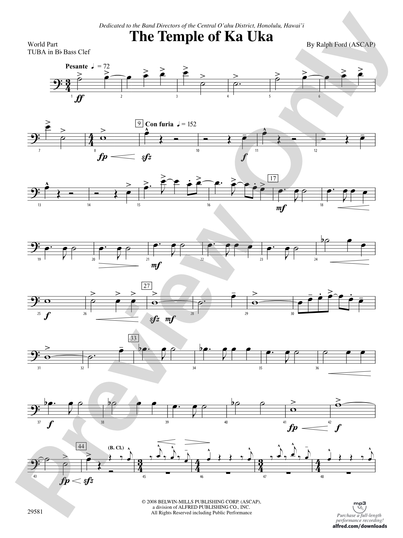 The Temple of Ka Uka: (wp) B-flat Tuba B.C.