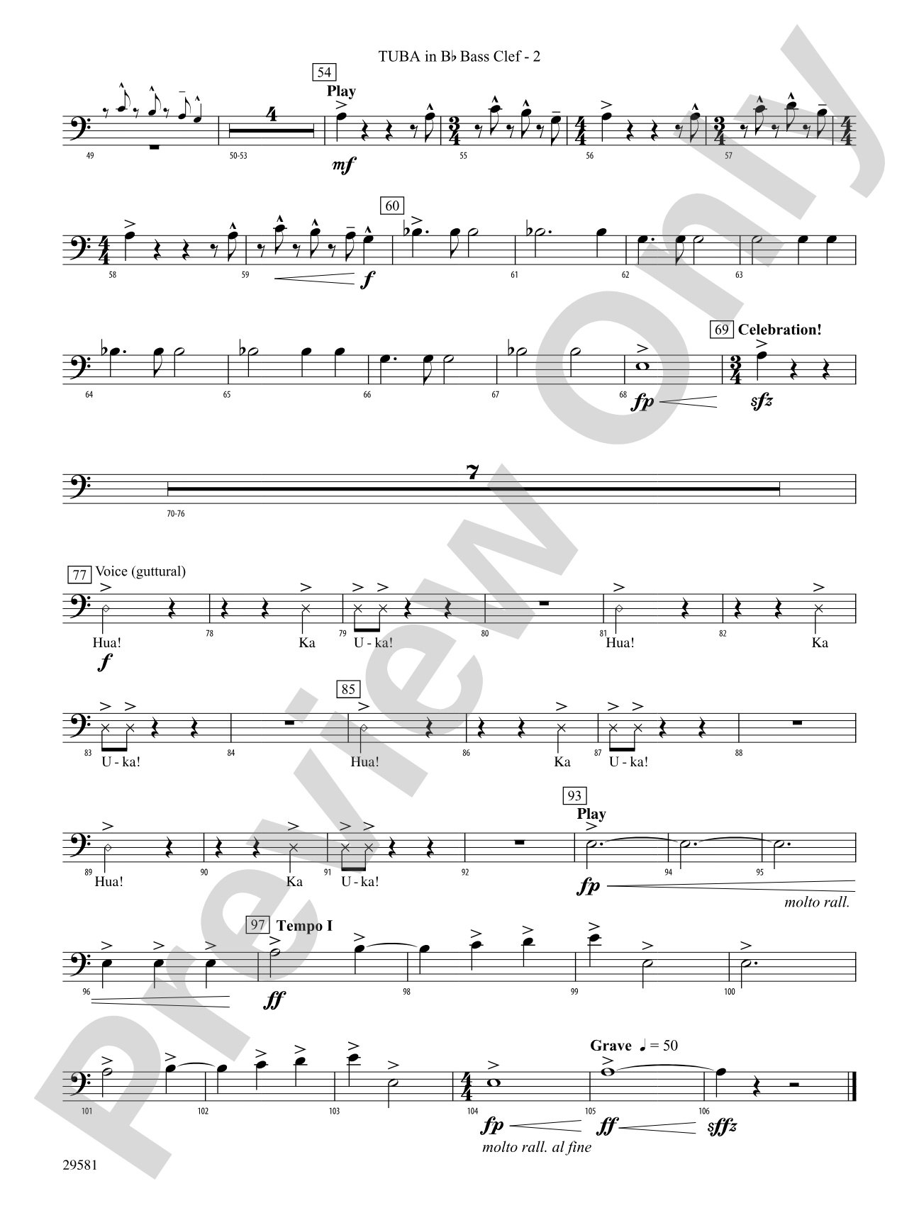 The Temple of Ka Uka: (wp) B-flat Tuba B.C.
