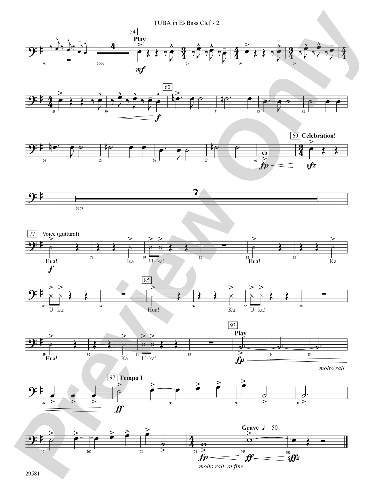 The Temple of Ka Uka: (wp) E-flat Tuba B.C.