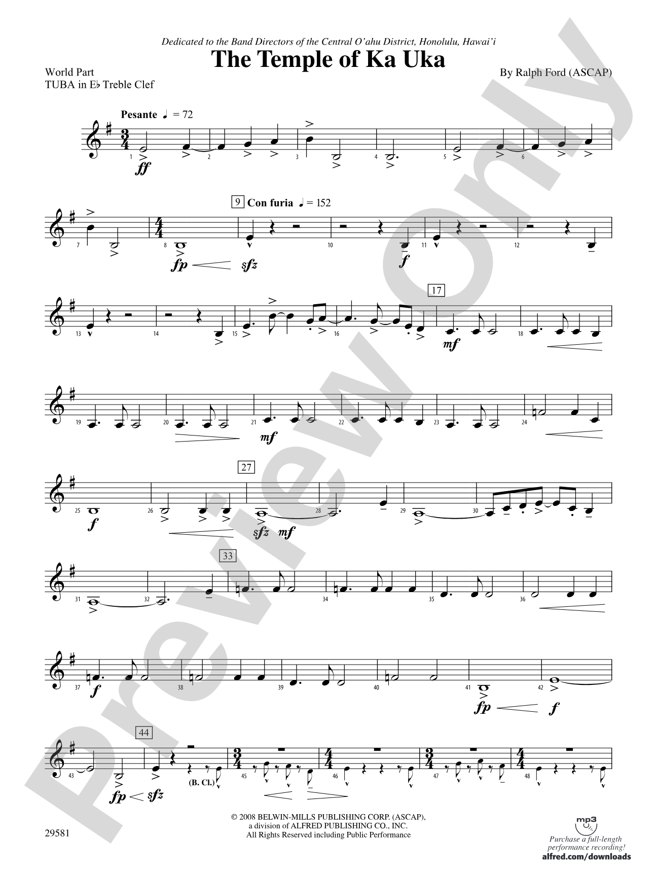 The Temple of Ka Uka: (wp) E-flat Tuba T.C.
