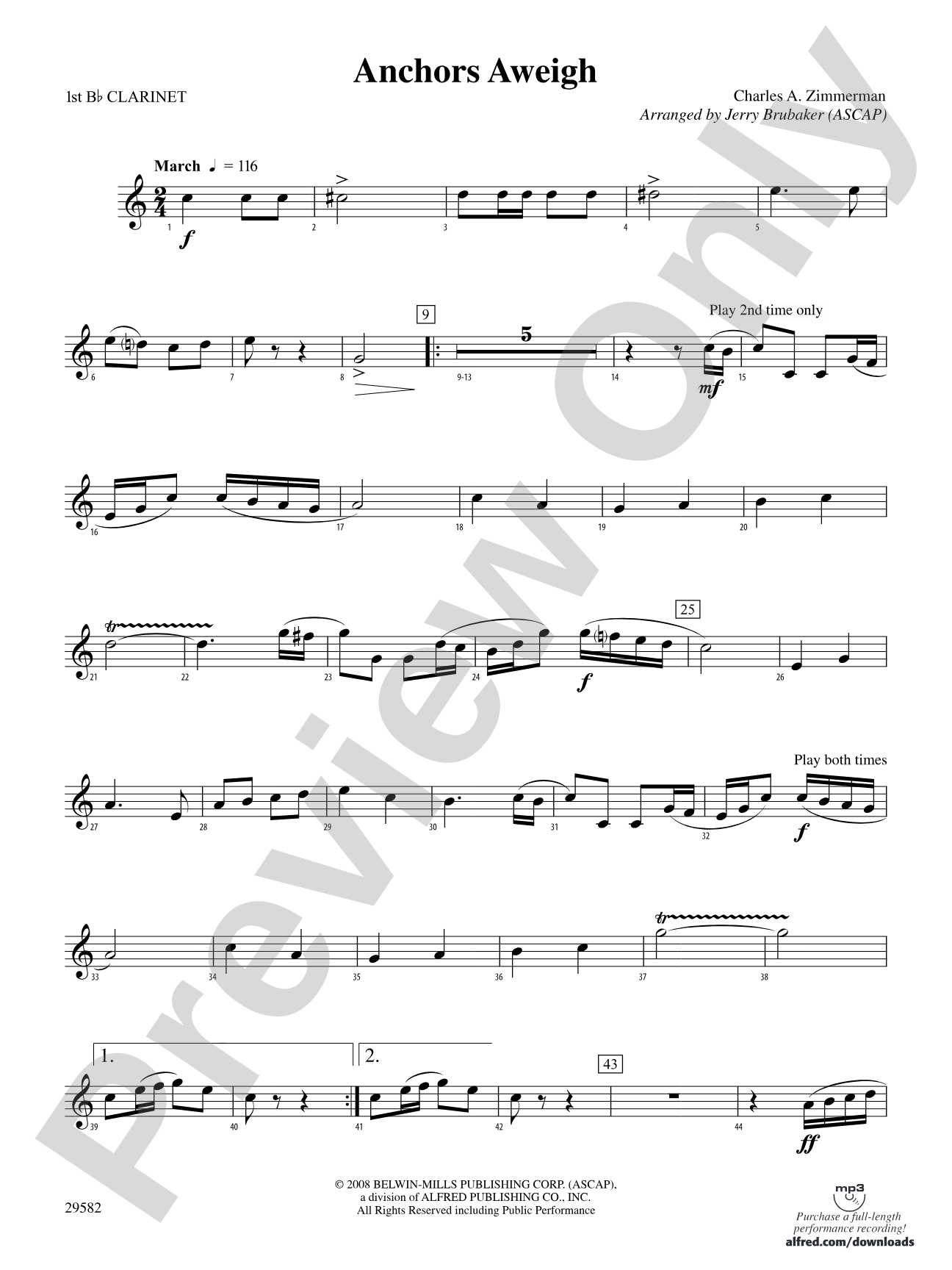 Anchors Aweigh: 1st B-flat Clarinet