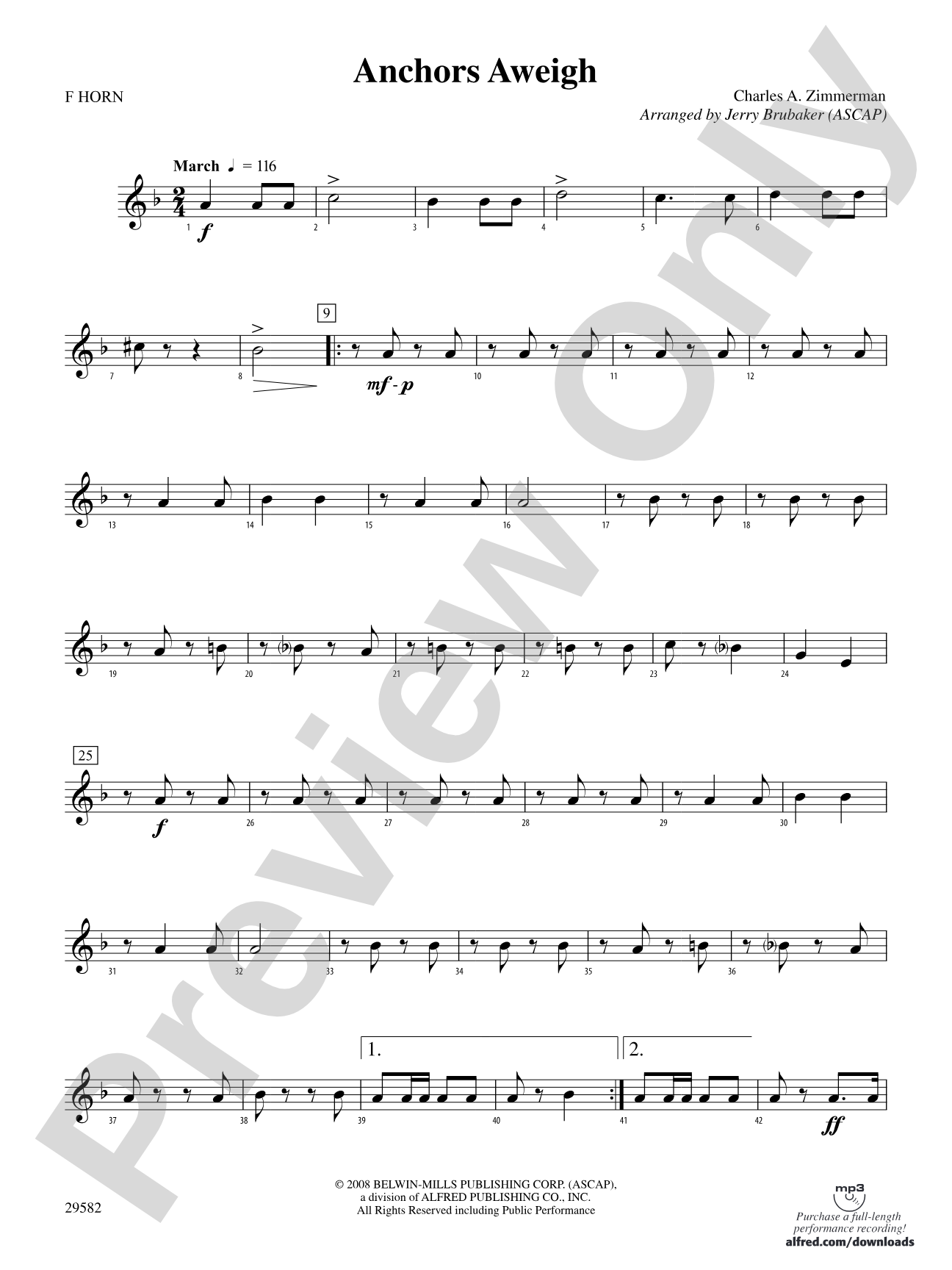 Anchors Aweigh: 1st F Horn