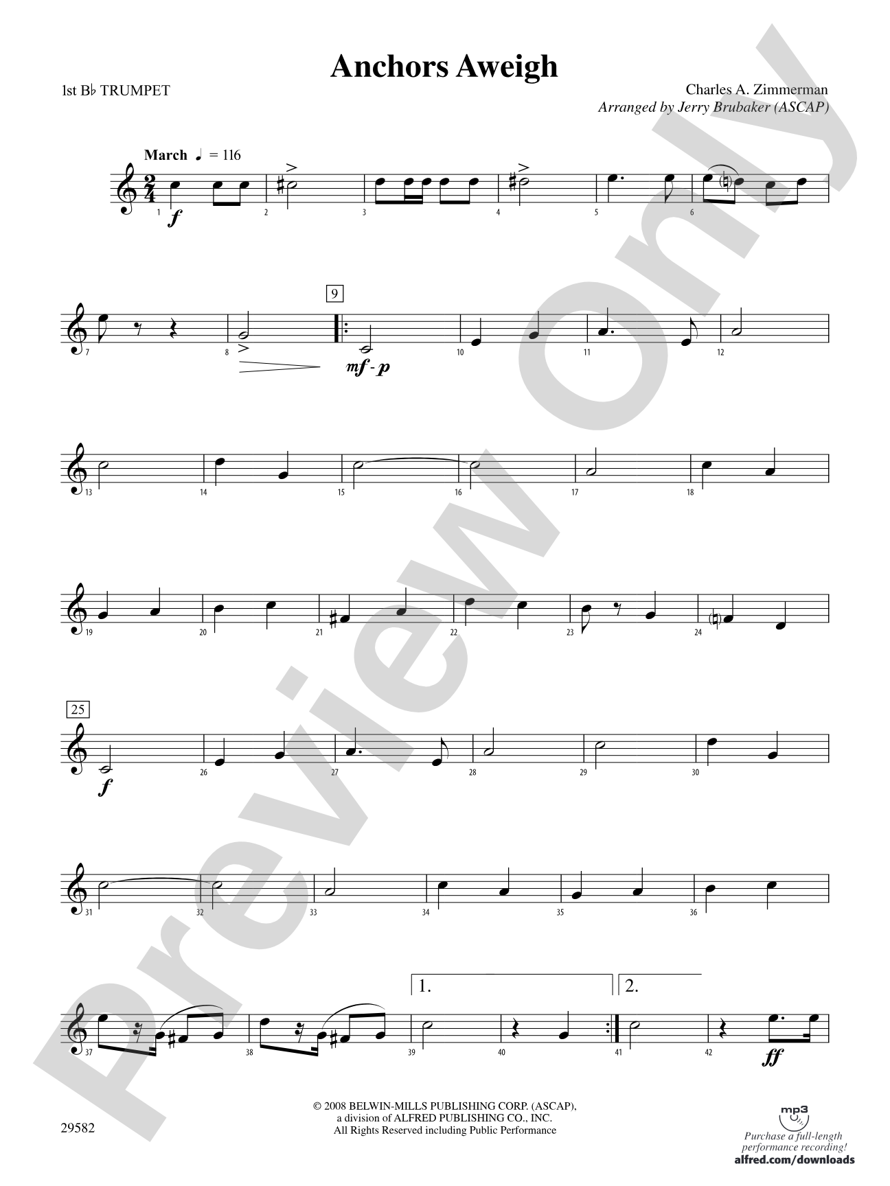 Anchors Aweigh: 1st B-flat Trumpet