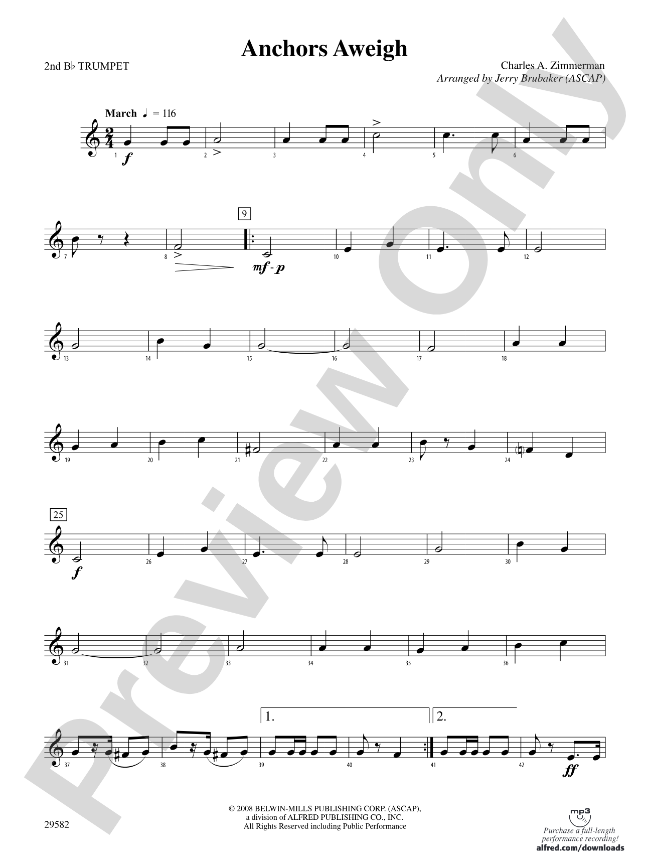 Anchors Aweigh: 2nd B-flat Trumpet
