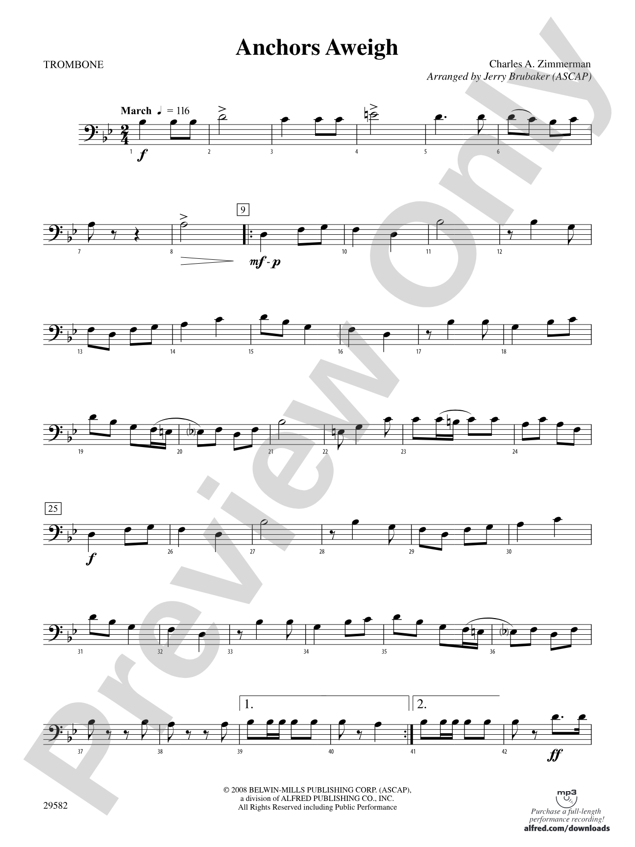 Anchors Aweigh: 1st Trombone