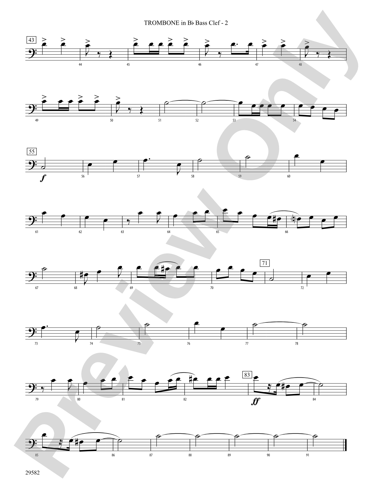 Anchors Aweigh: (wp) 1st B-flat Trombone B.C.