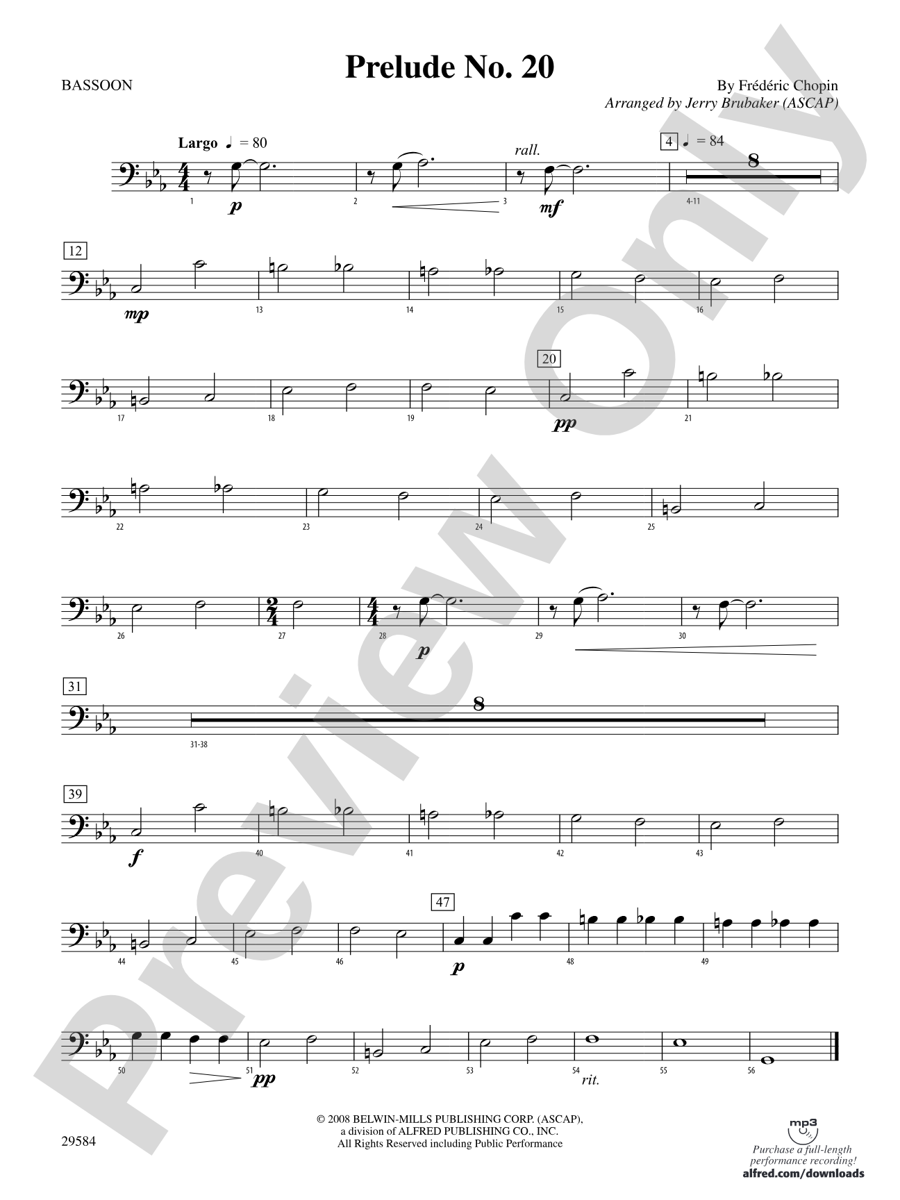 Prelude No. 20: Bassoon