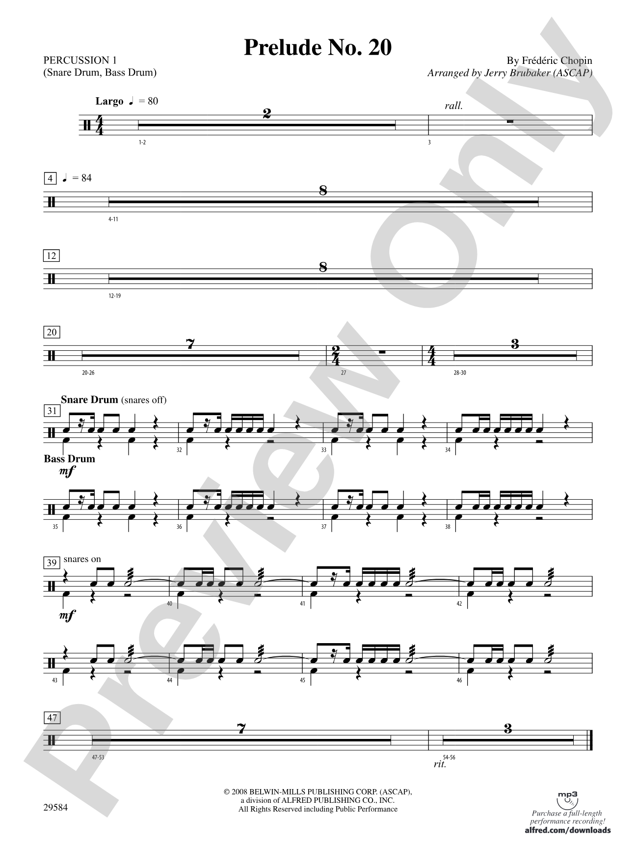 Prelude No. 20: 1st Percussion