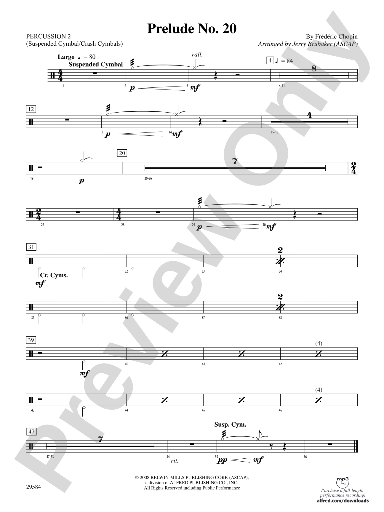 Prelude No. 20: 2nd Percussion