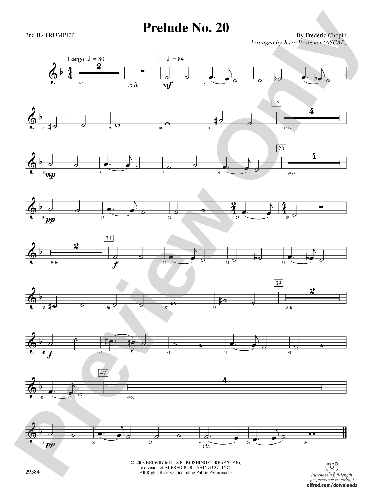 Prelude No. 20: 2nd B-flat Trumpet