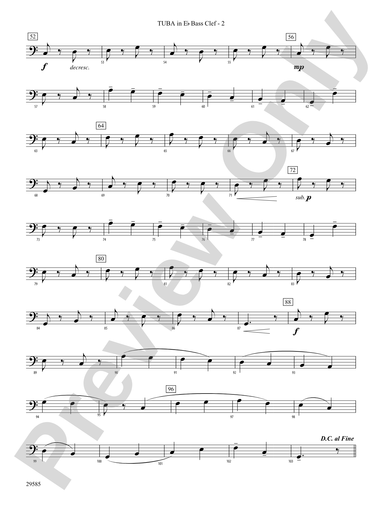 Three Folk Tunes: (wp) E-flat Tuba B.C.