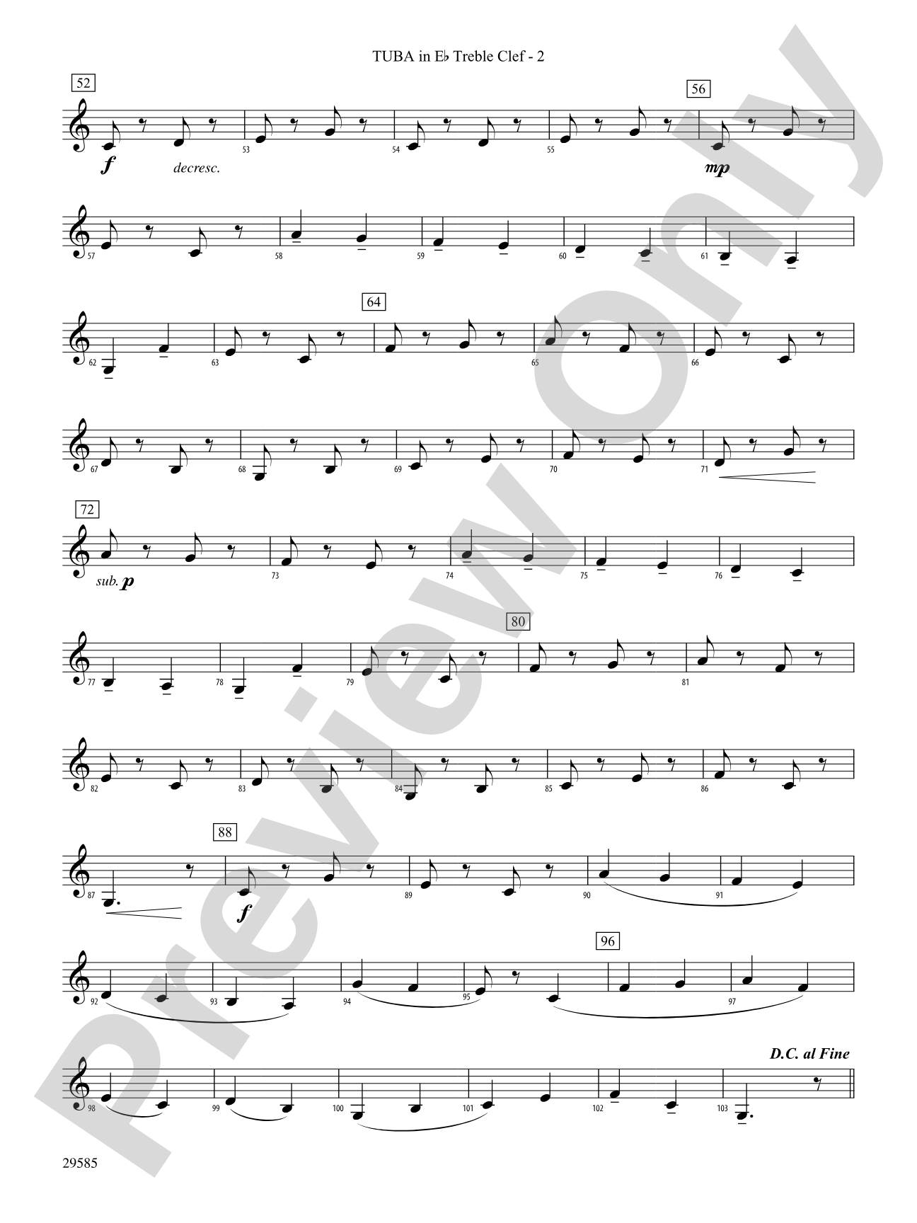 Three Folk Tunes: (wp) E-flat Tuba T.C.