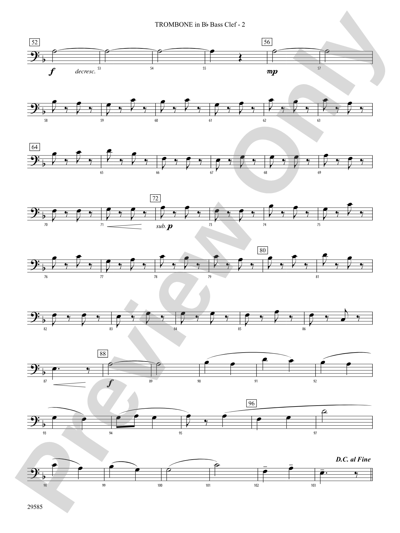Three Folk Tunes: (wp) 1st B-flat Trombone B.C.