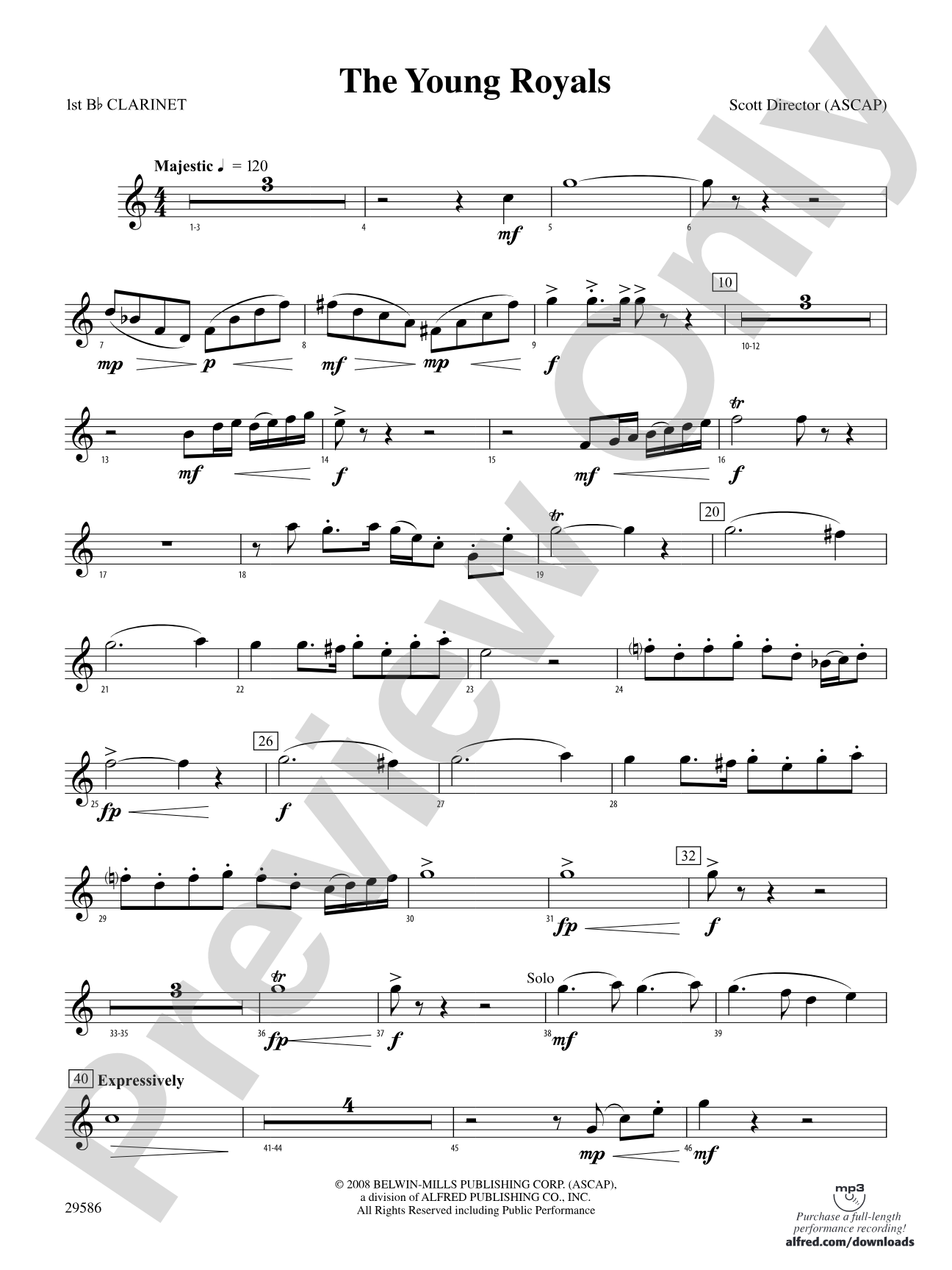 The Young Royals: 1st B-flat Clarinet