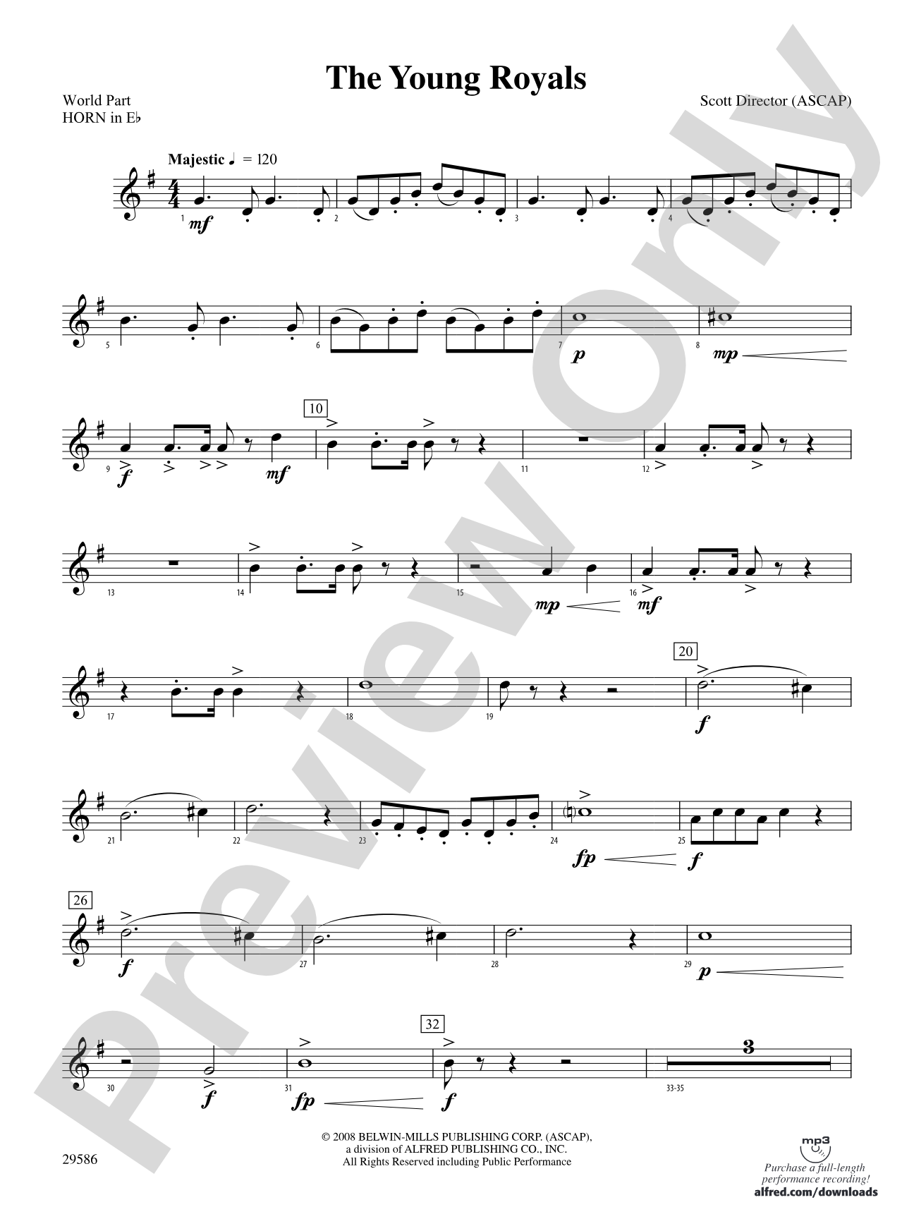 The Young Royals: (wp) 1st Horn in E-flat