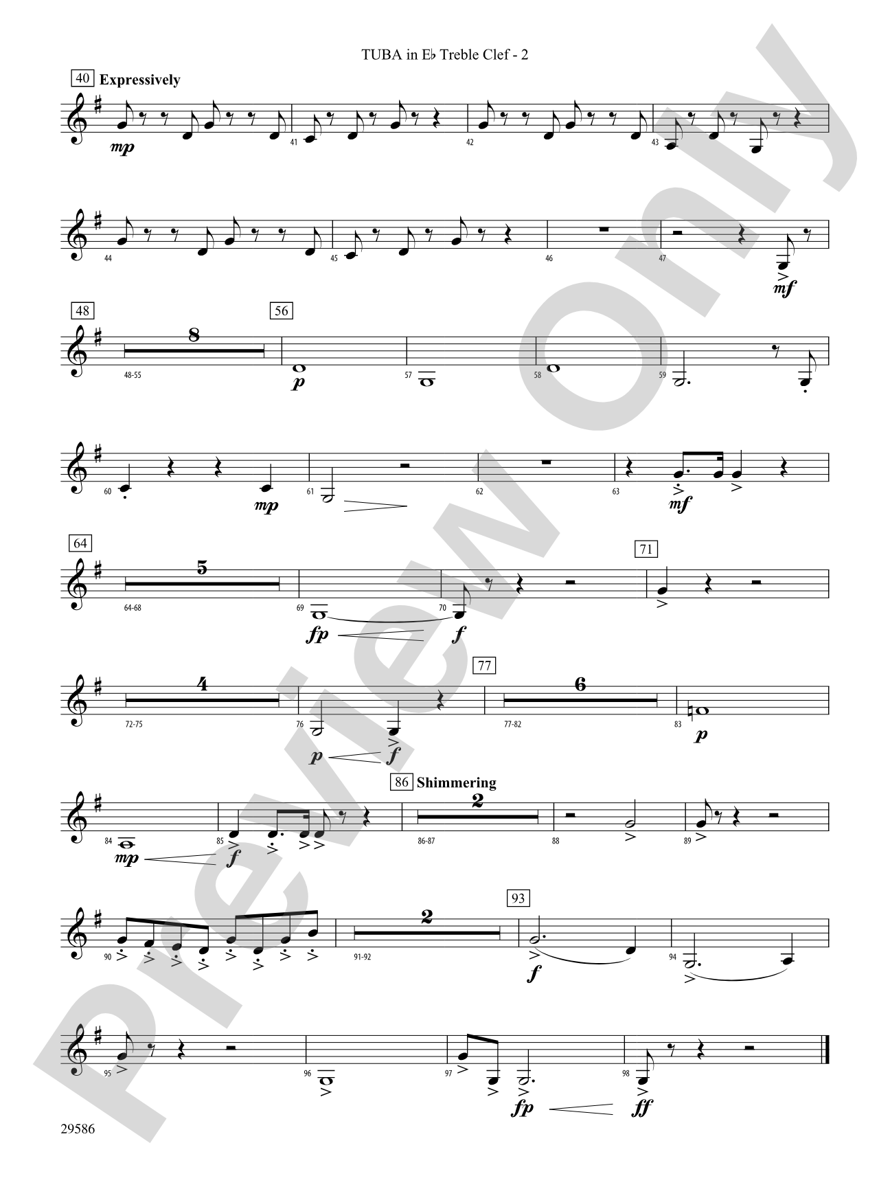 The Young Royals: (wp) E-flat Tuba T.C.