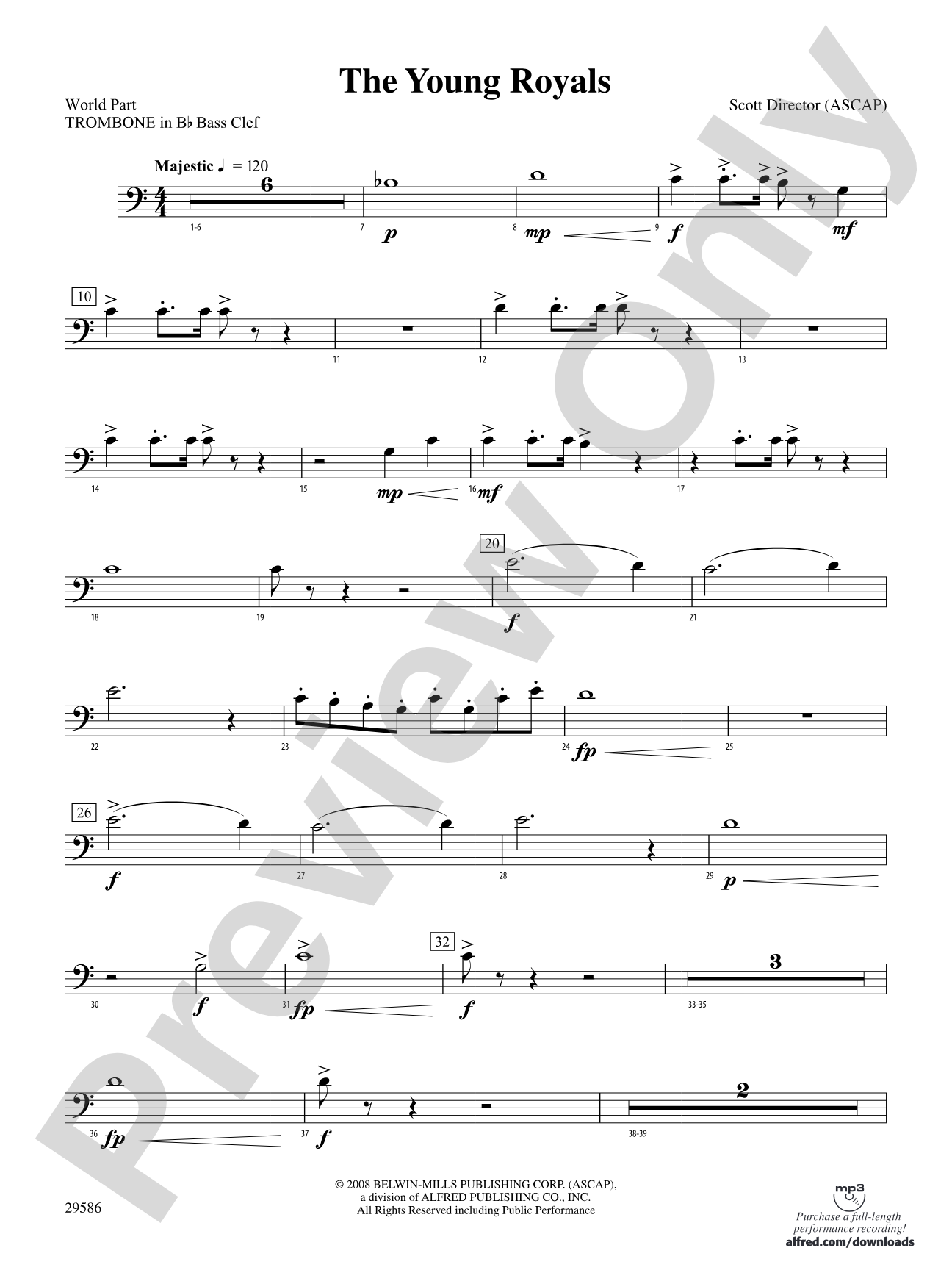 The Young Royals: (wp) 1st B-flat Trombone B.C.
