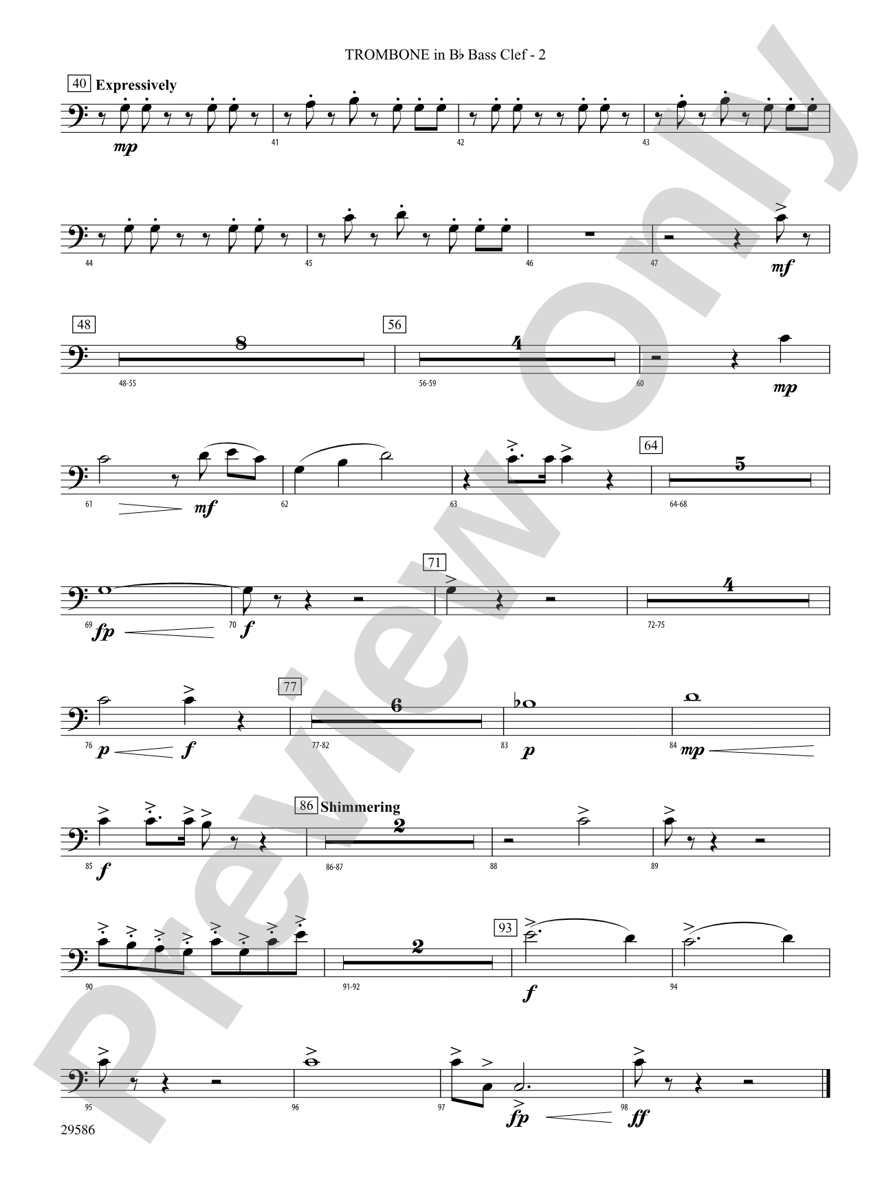 The Young Royals: (wp) 1st B-flat Trombone B.C.