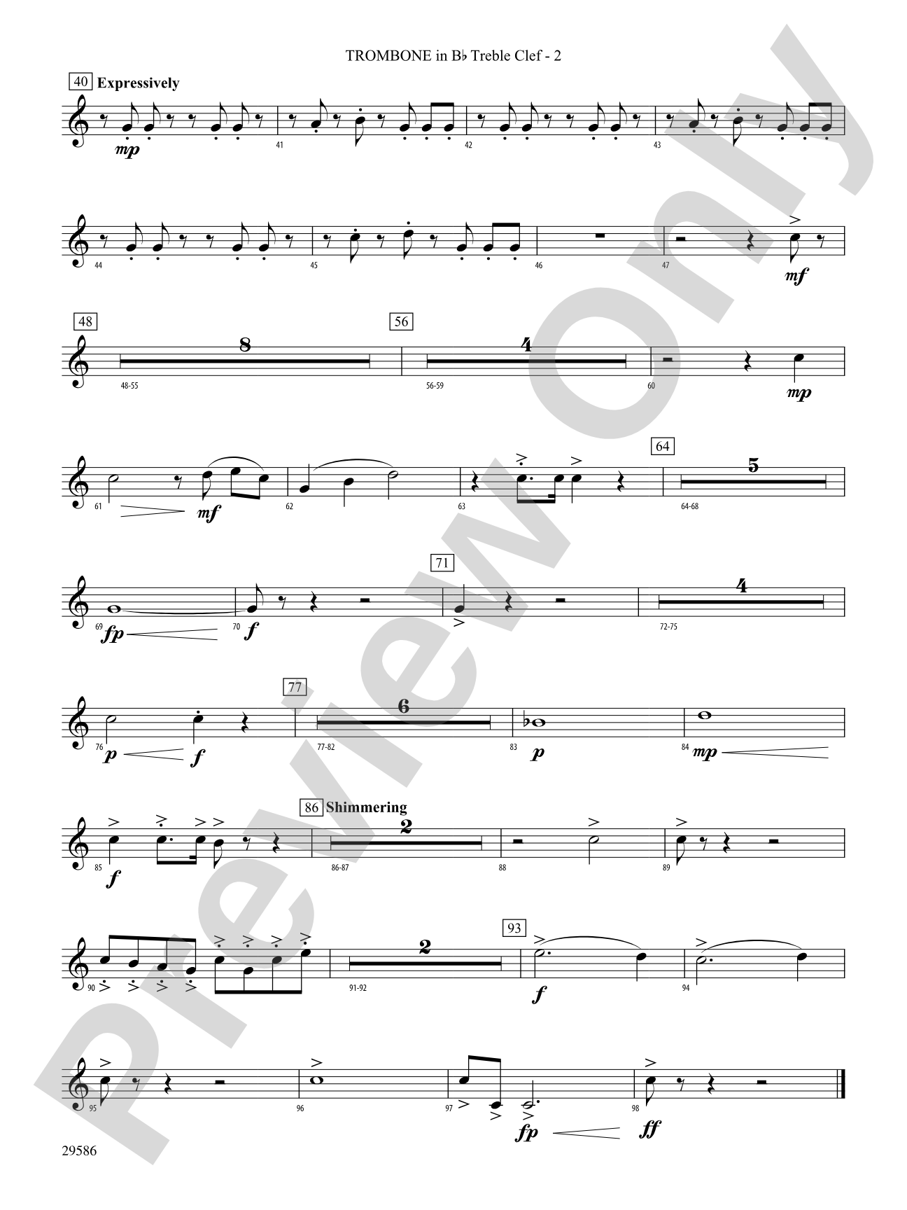 The Young Royals: (wp) 1st B-flat Trombone T.C.