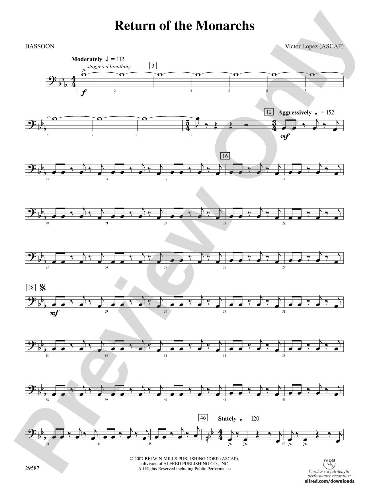 Return of the Monarchs: Bassoon