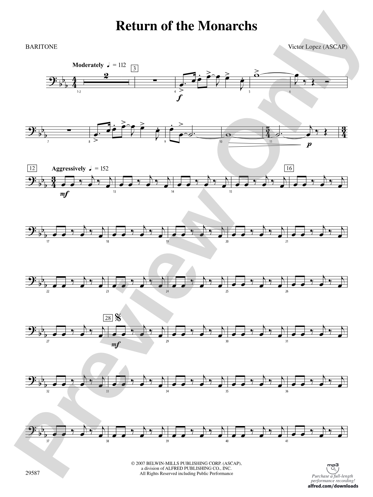 Return of the Monarchs: Baritone B.C.