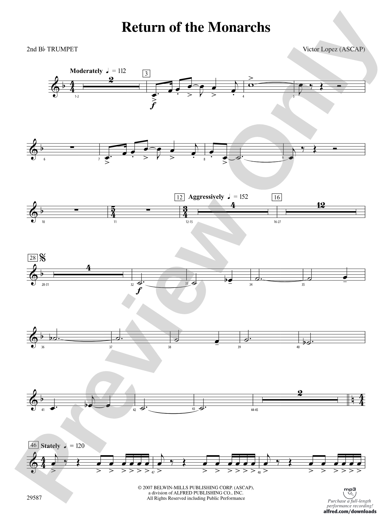 Return of the Monarchs: 2nd B-flat Trumpet