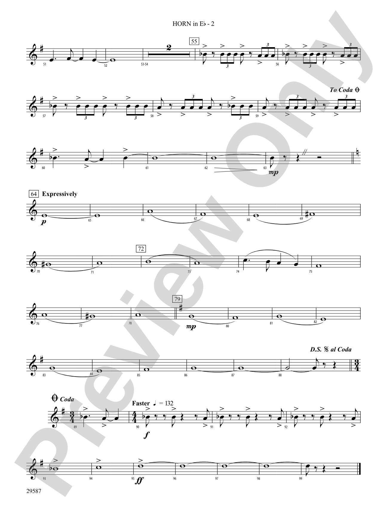 Return of the Monarchs: (wp) 1st Horn in E-flat