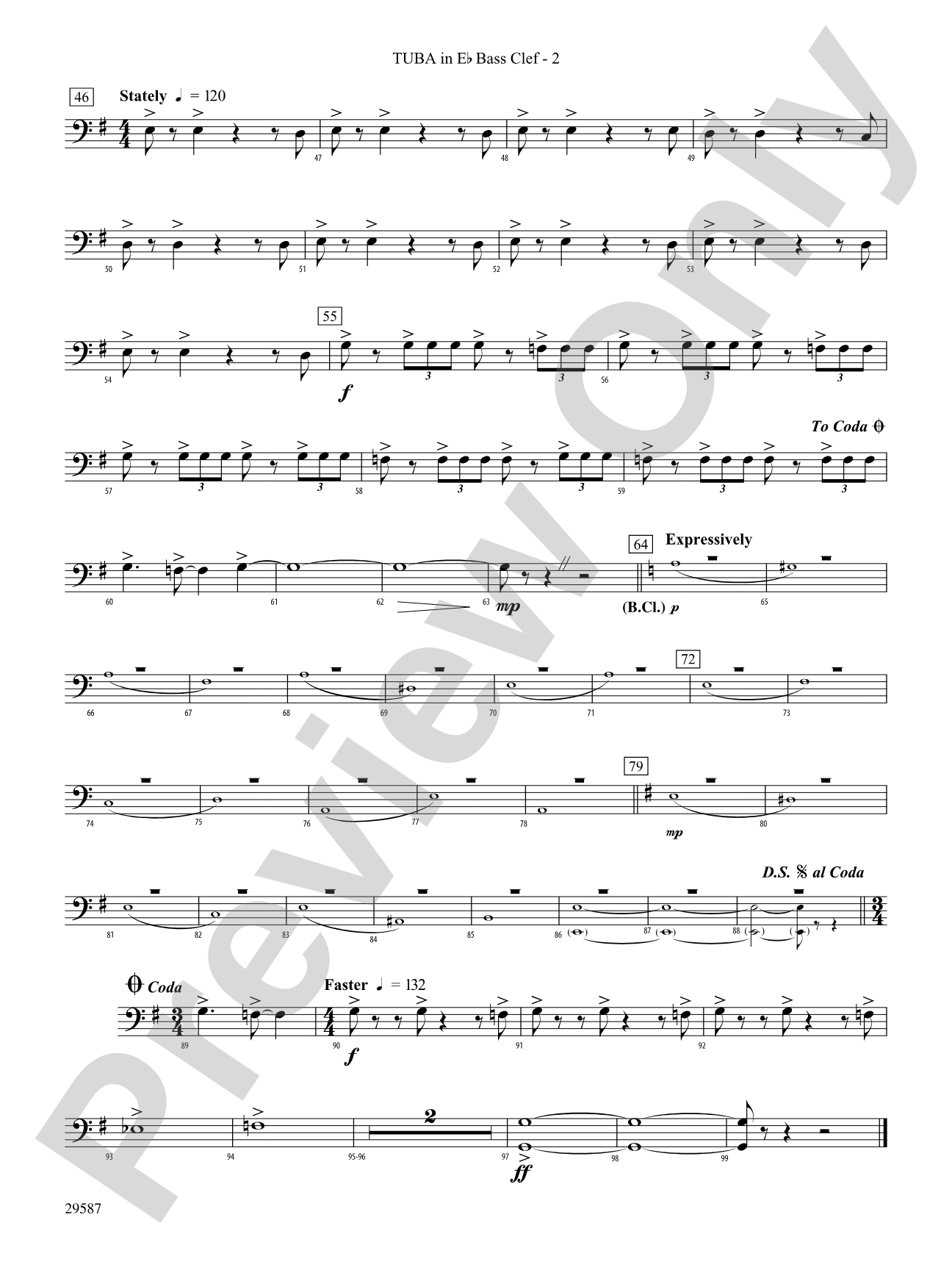 Return of the Monarchs: (wp) E-flat Tuba B.C.