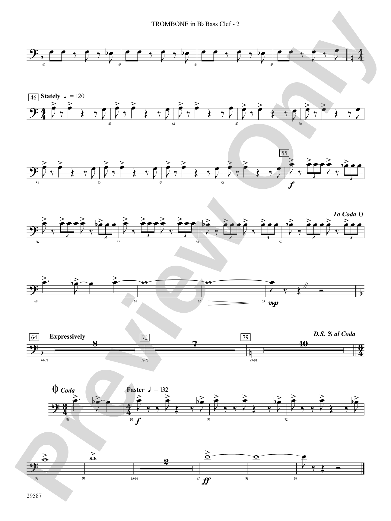 Return of the Monarchs: (wp) 1st B-flat Trombone B.C.
